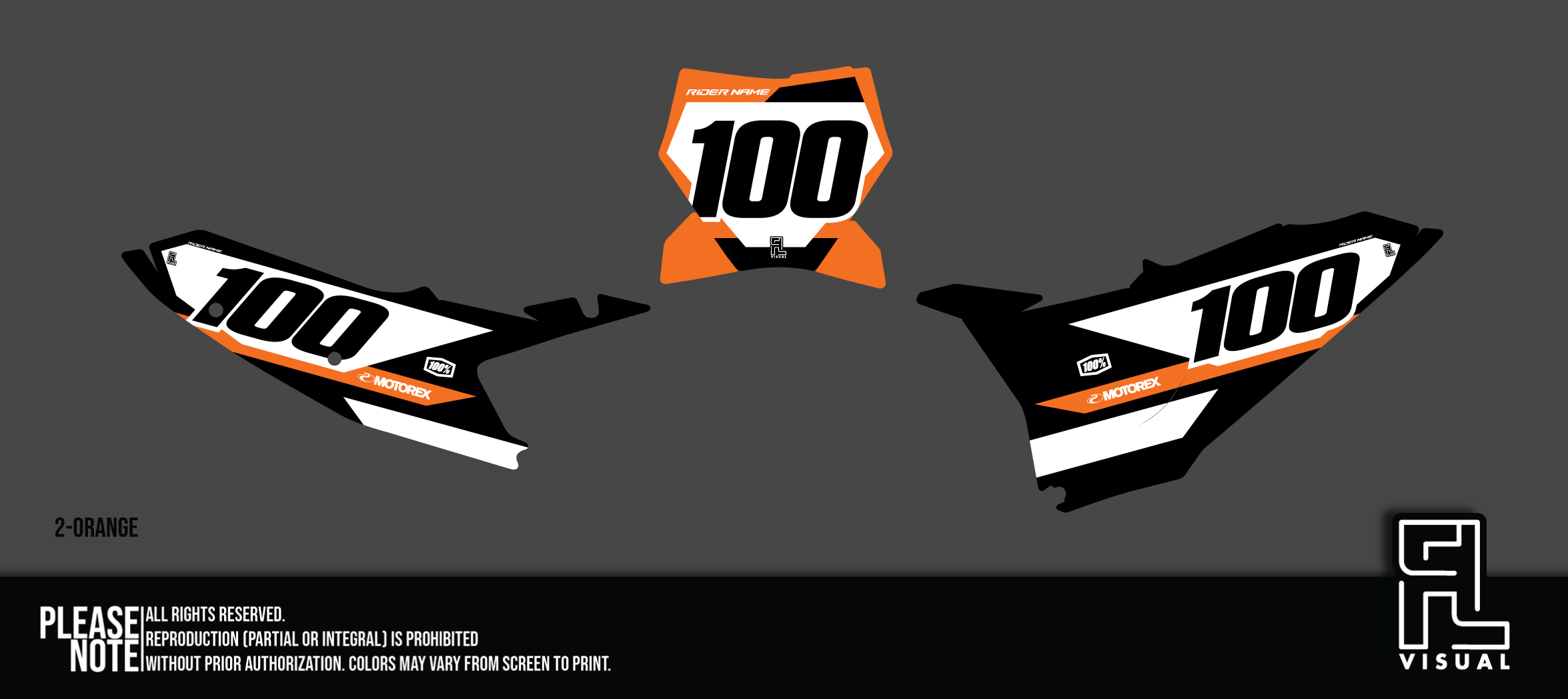 KTM - Number Plates - Graphics Kit - 2 Orange