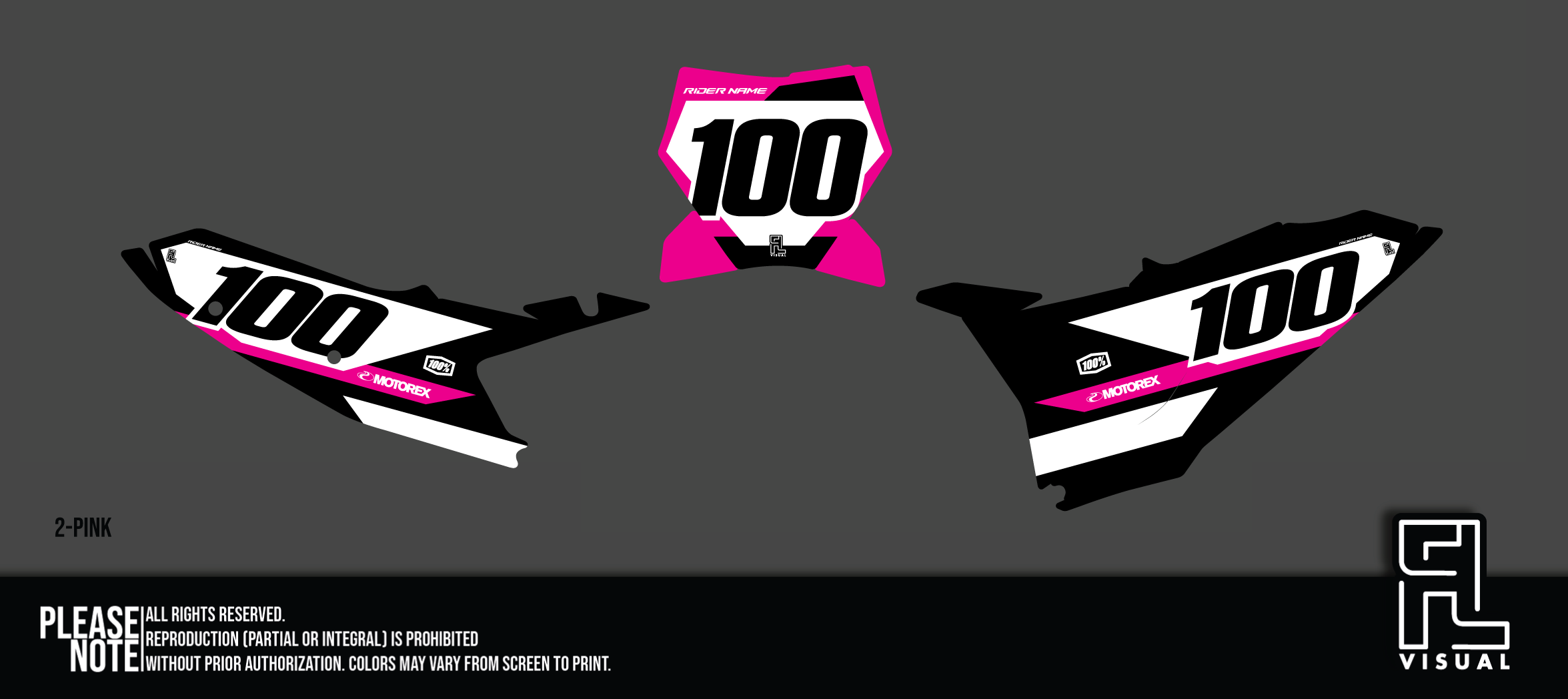 KTM - Number Plates - Graphics Kit - 2 Pink