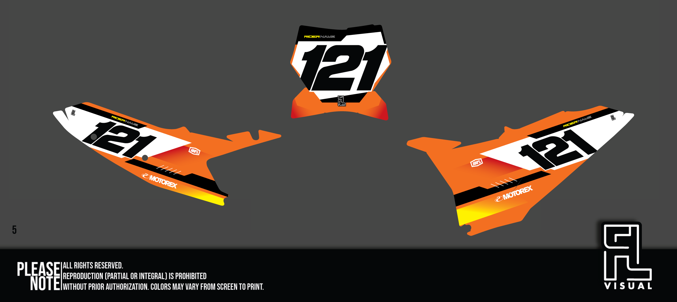 KTM - Number Plates - Graphics Kit - 5