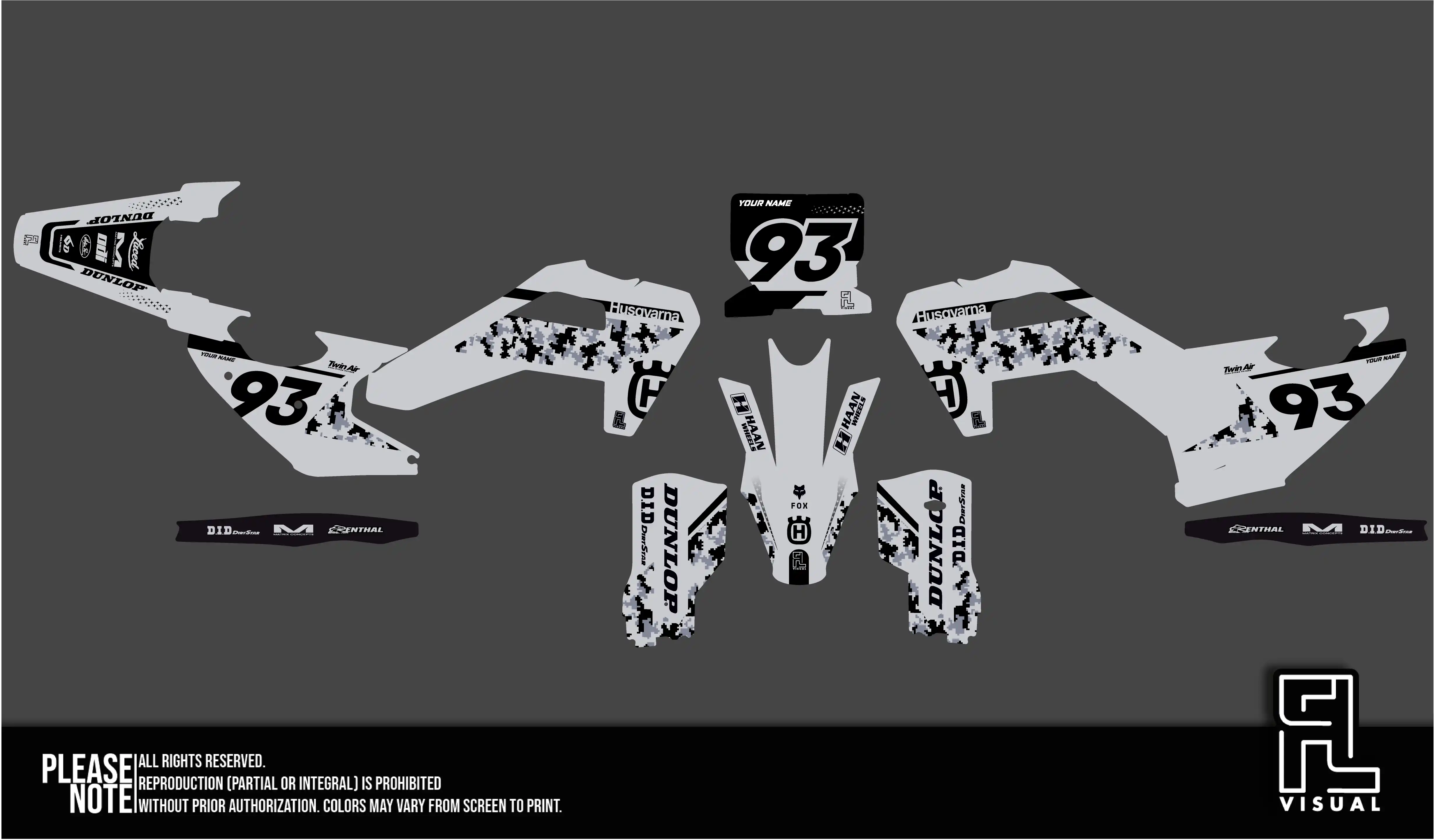 Husqvarna - Graphics Kit - Camo Black/Grey