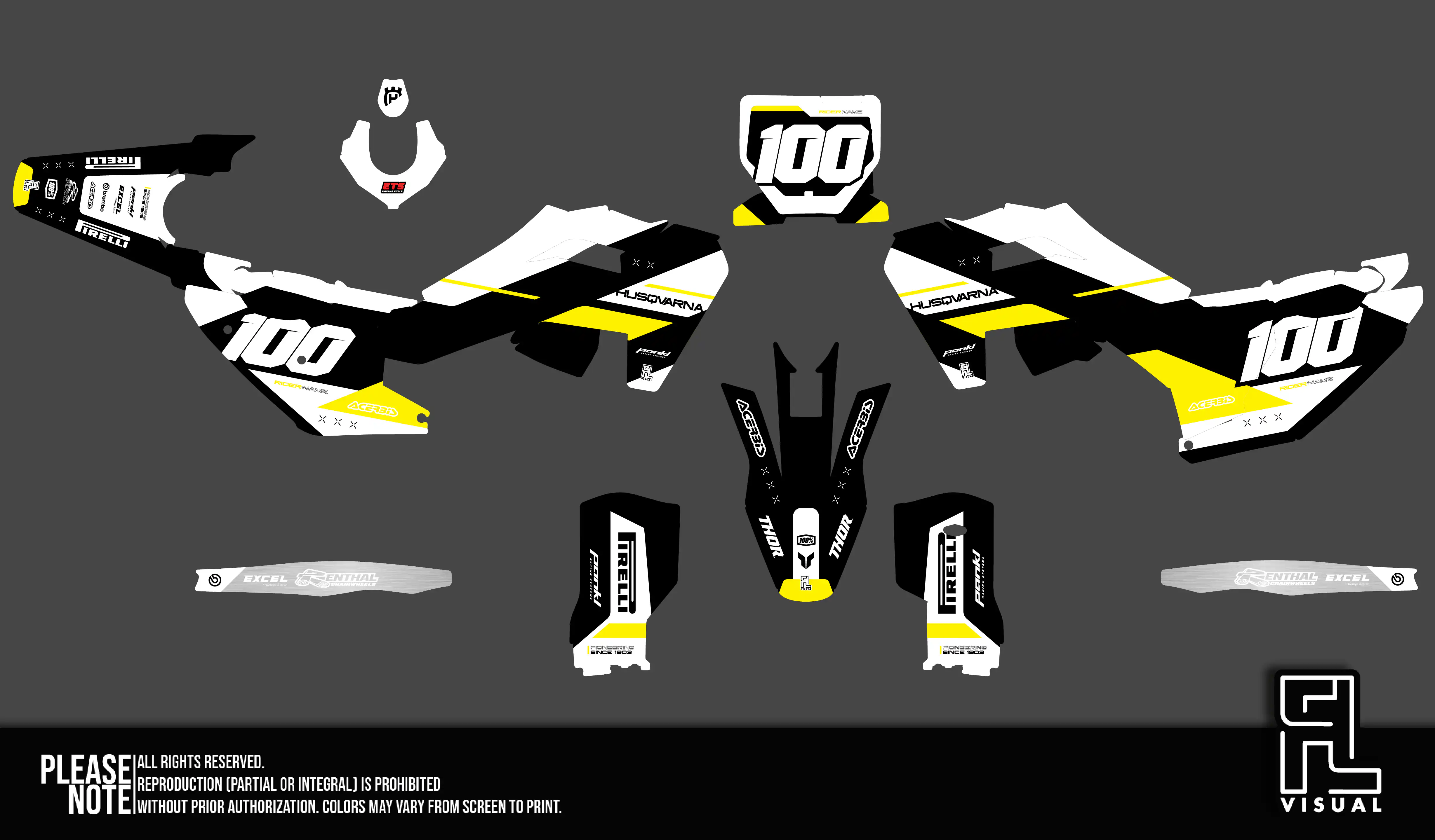 Husqvarna - Graphics Kit - Strive Black