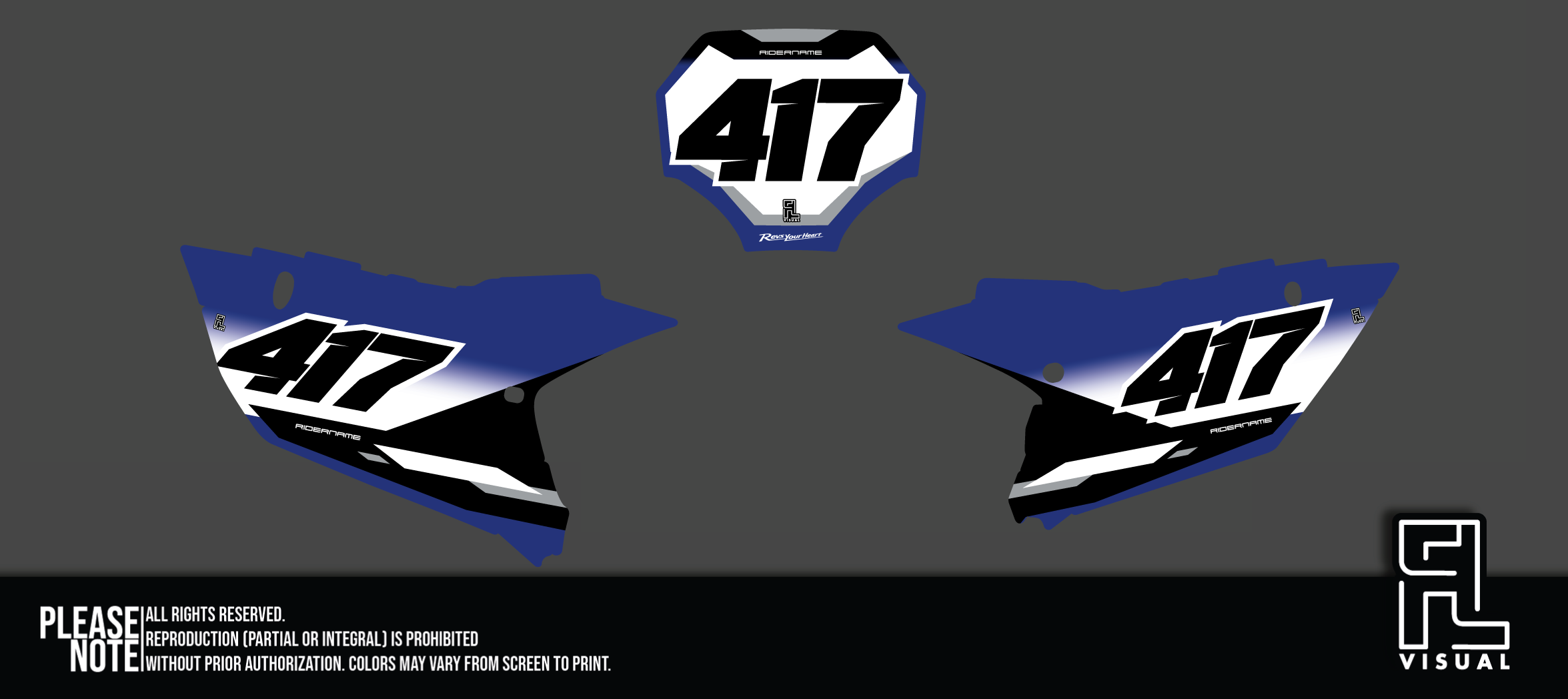Yamaha - Number Plates - Graphics Kit - 2