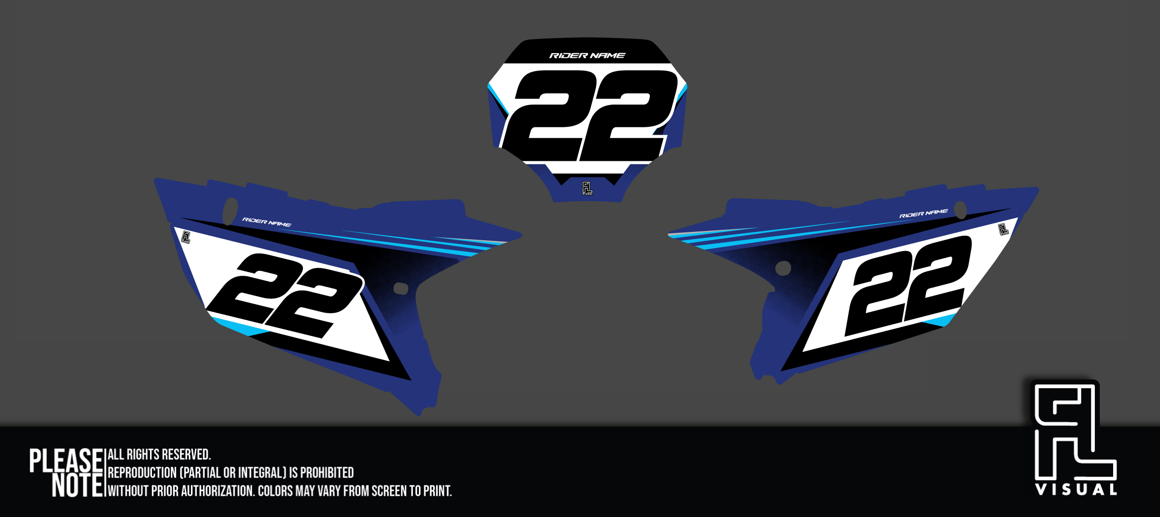 Yamaha - Number Plates - Graphics Kit - 5