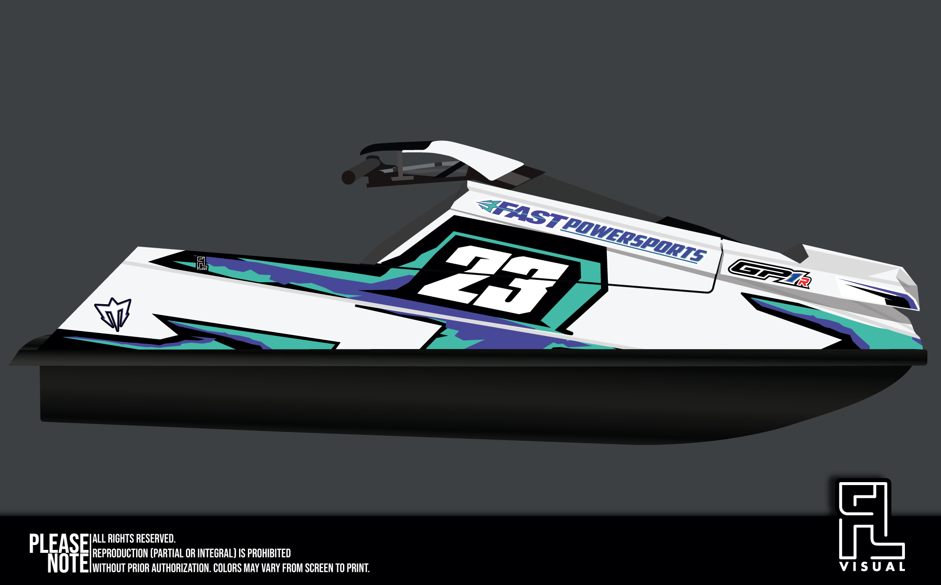 Fastpowersports GP1R - Retro1 - Teal/Purple