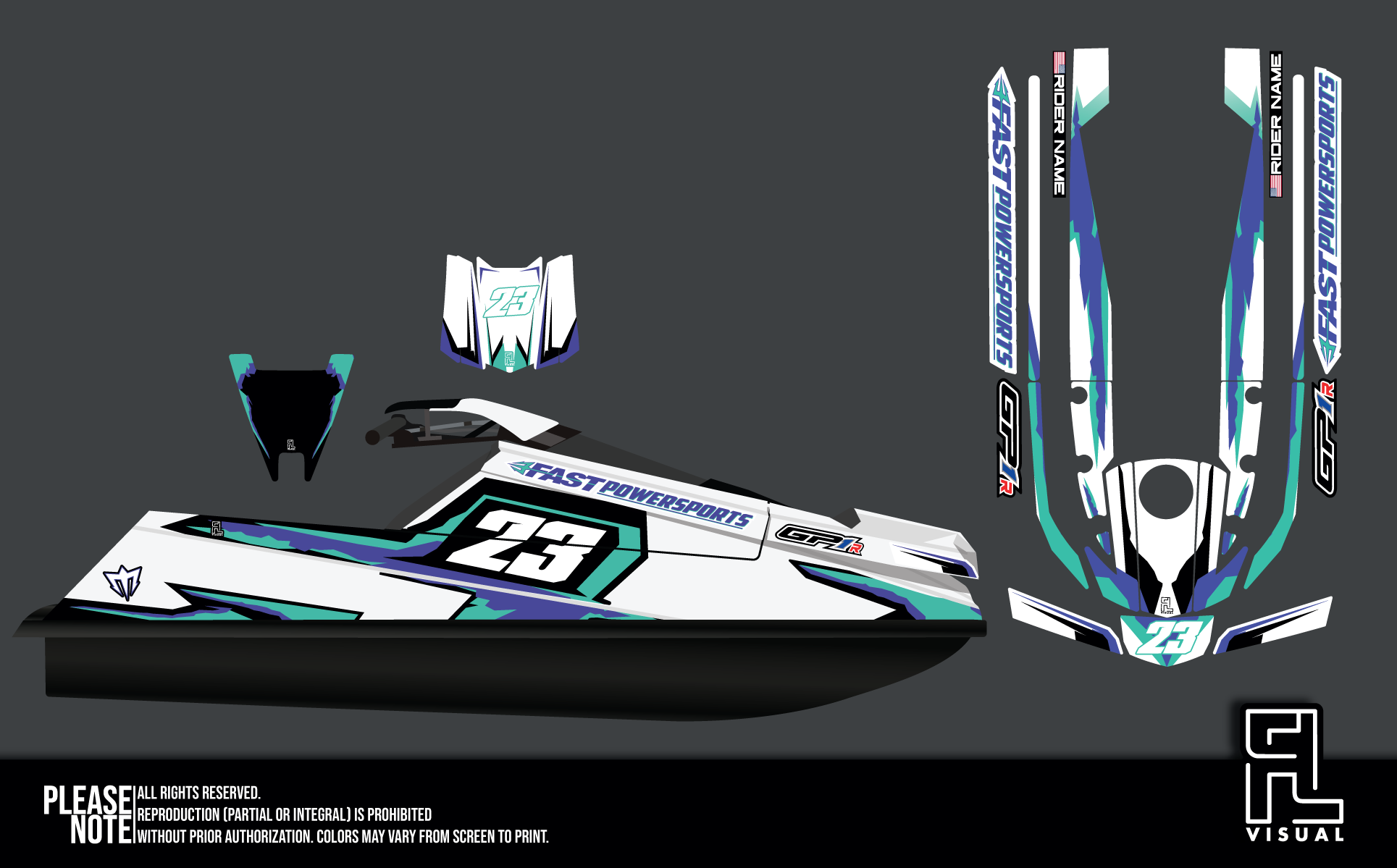 Fastpowersports GP1R - Retro1 - Teal/Purple