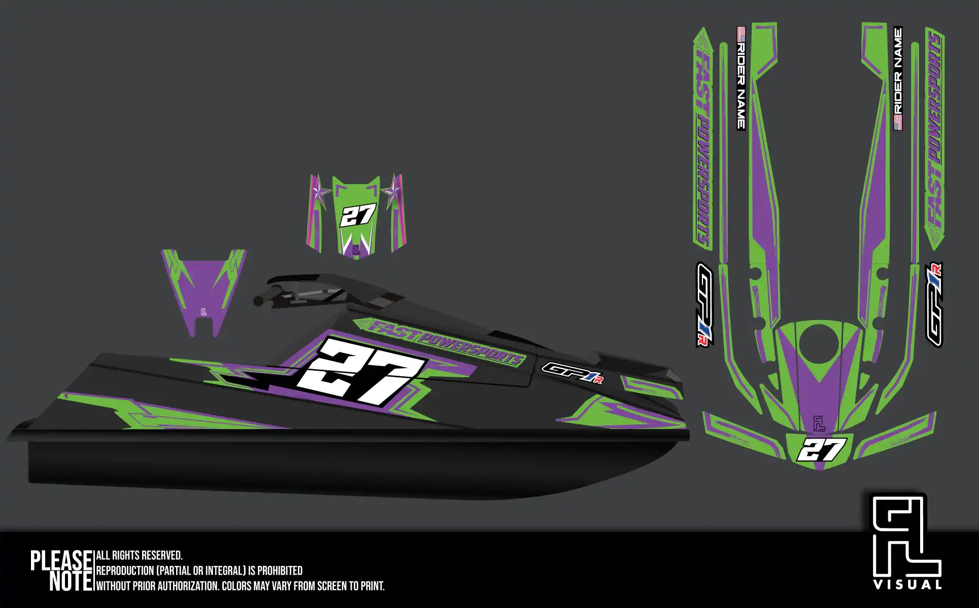 Fastpowersports GP1R - Stormer - Green- Graphics Kit