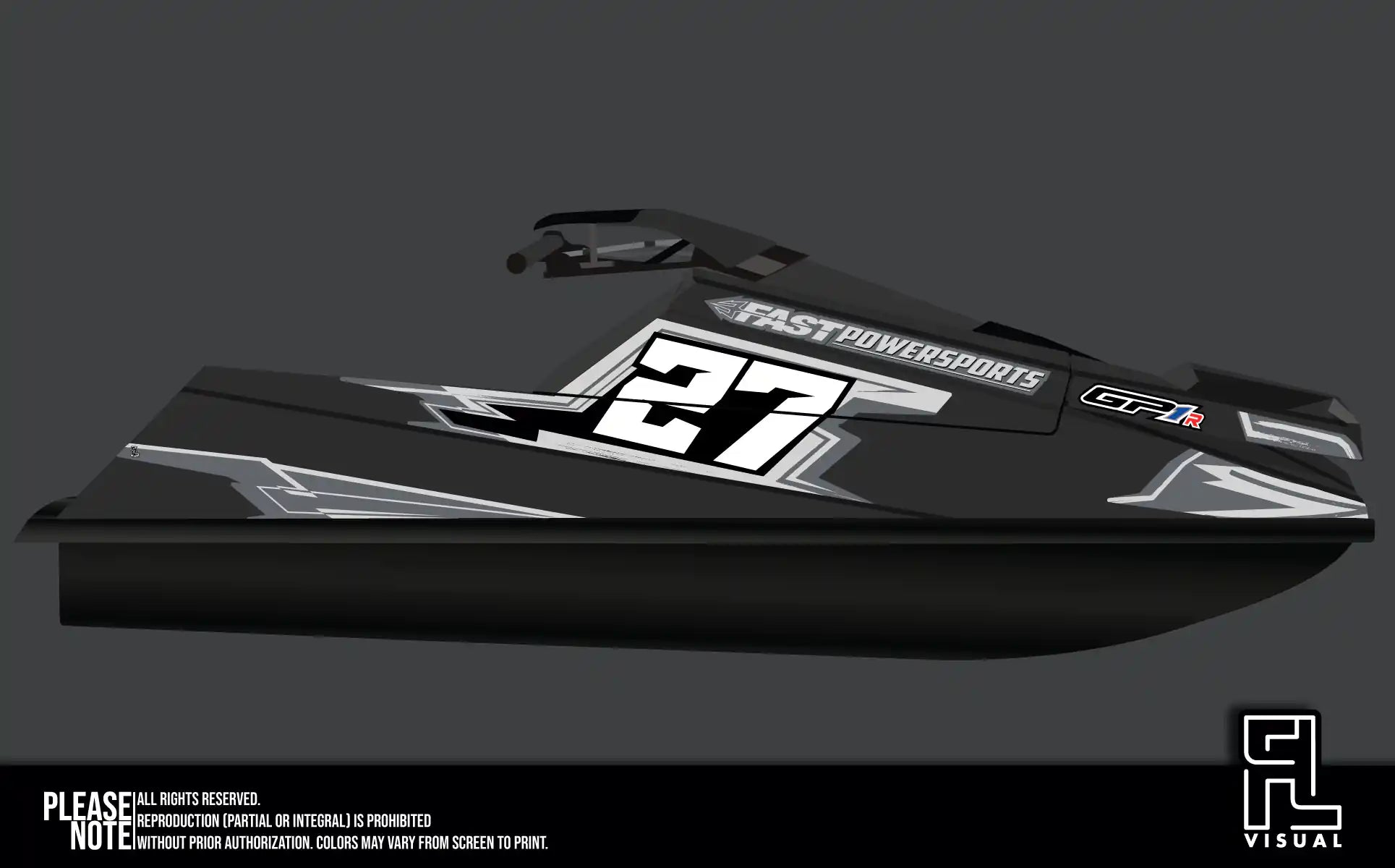 Fastpowersports GP1R - Stormer - Grey - Graphics Kit