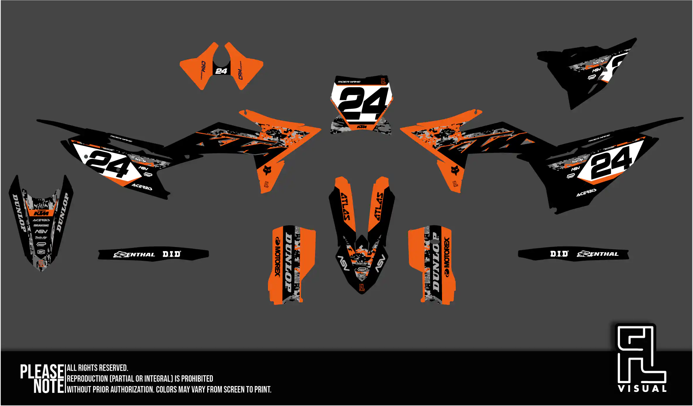 KTM - Graphics Kit - Camo Black