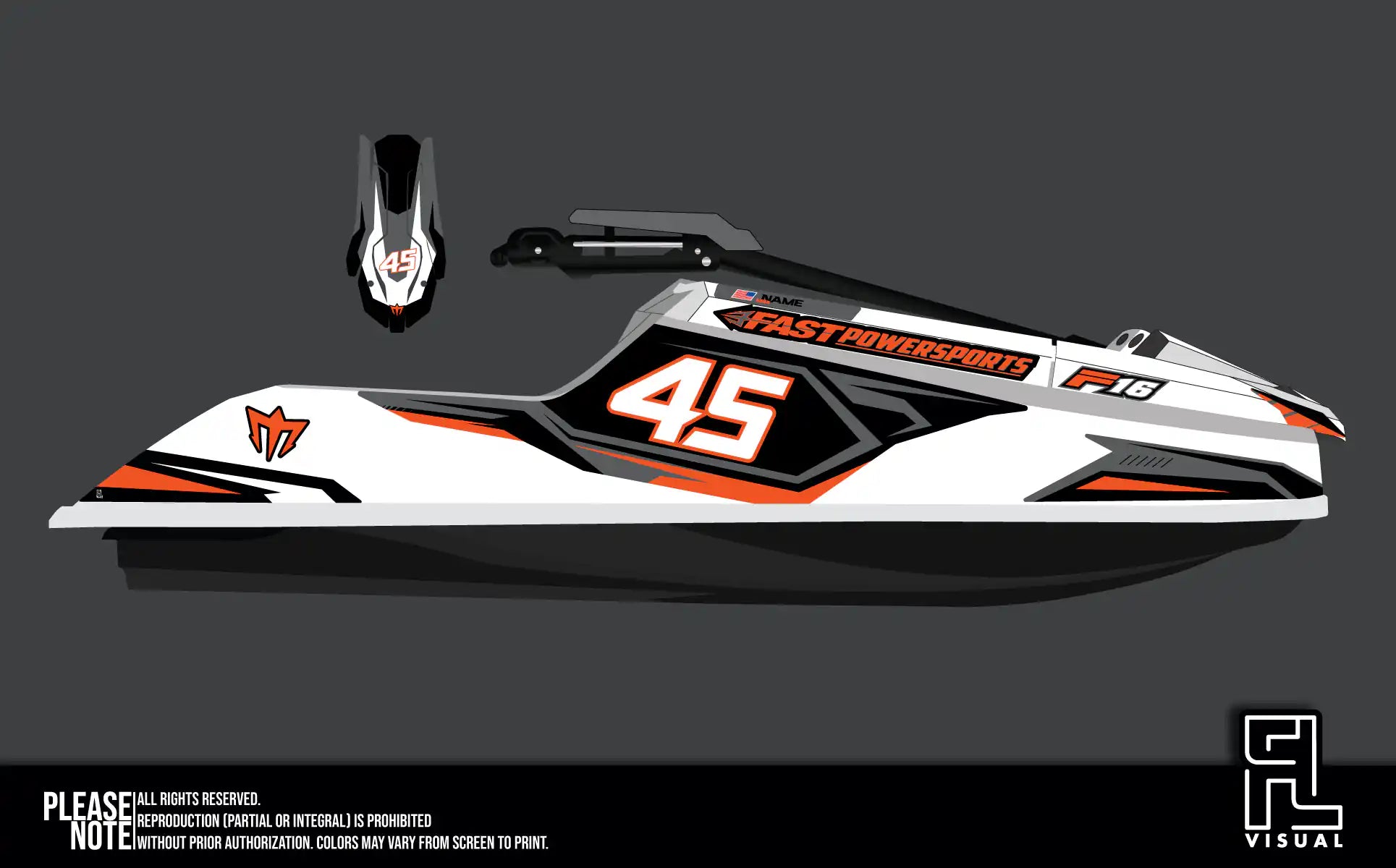 Fastpowersports F16 - Turbine Orange - Graphics Kit