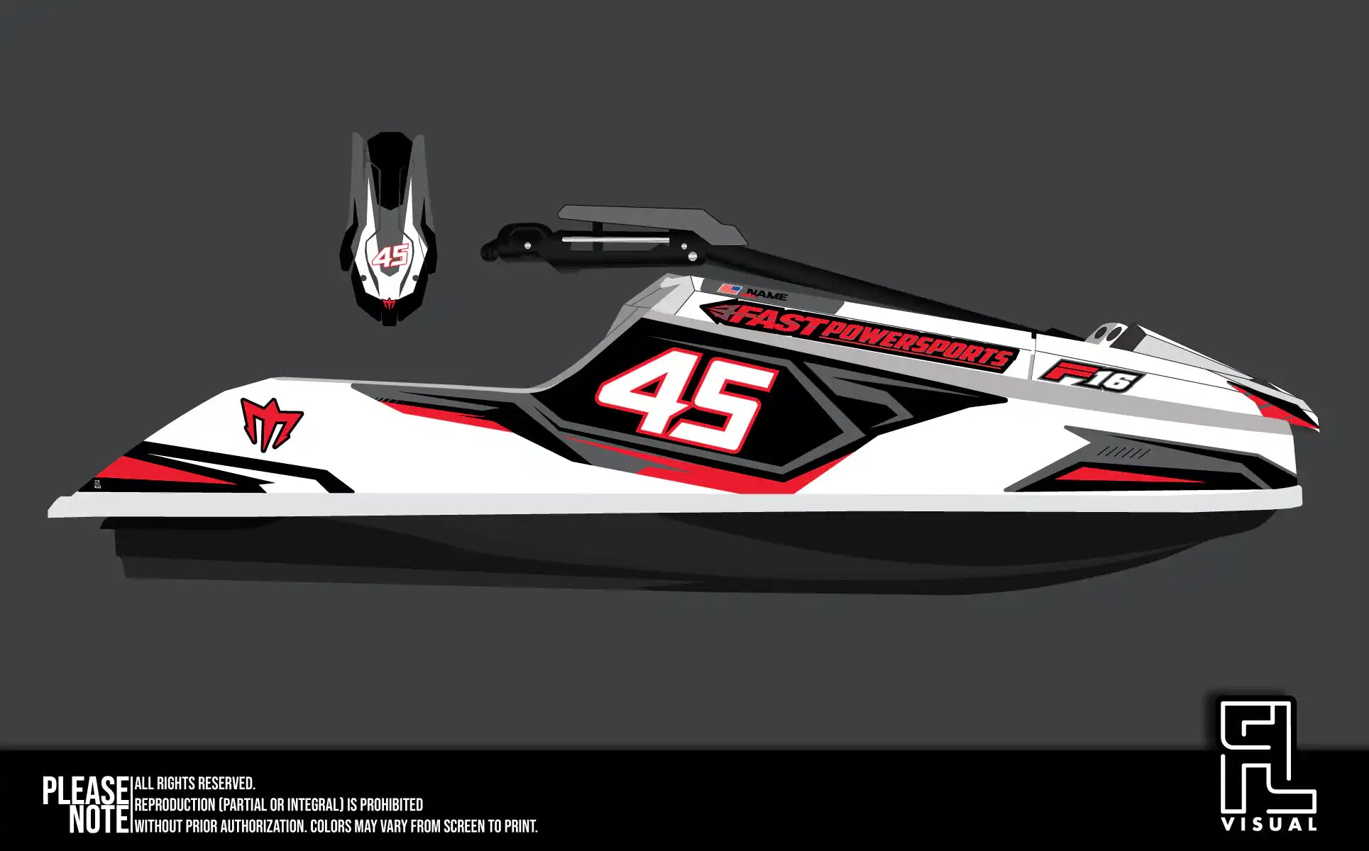 Fastpowersports F16 - Turbine Red - Graphics Kit