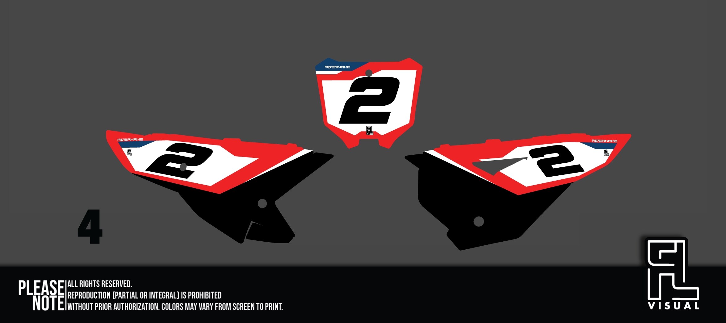 Honda - Number Plates - Graphics Kit - 4