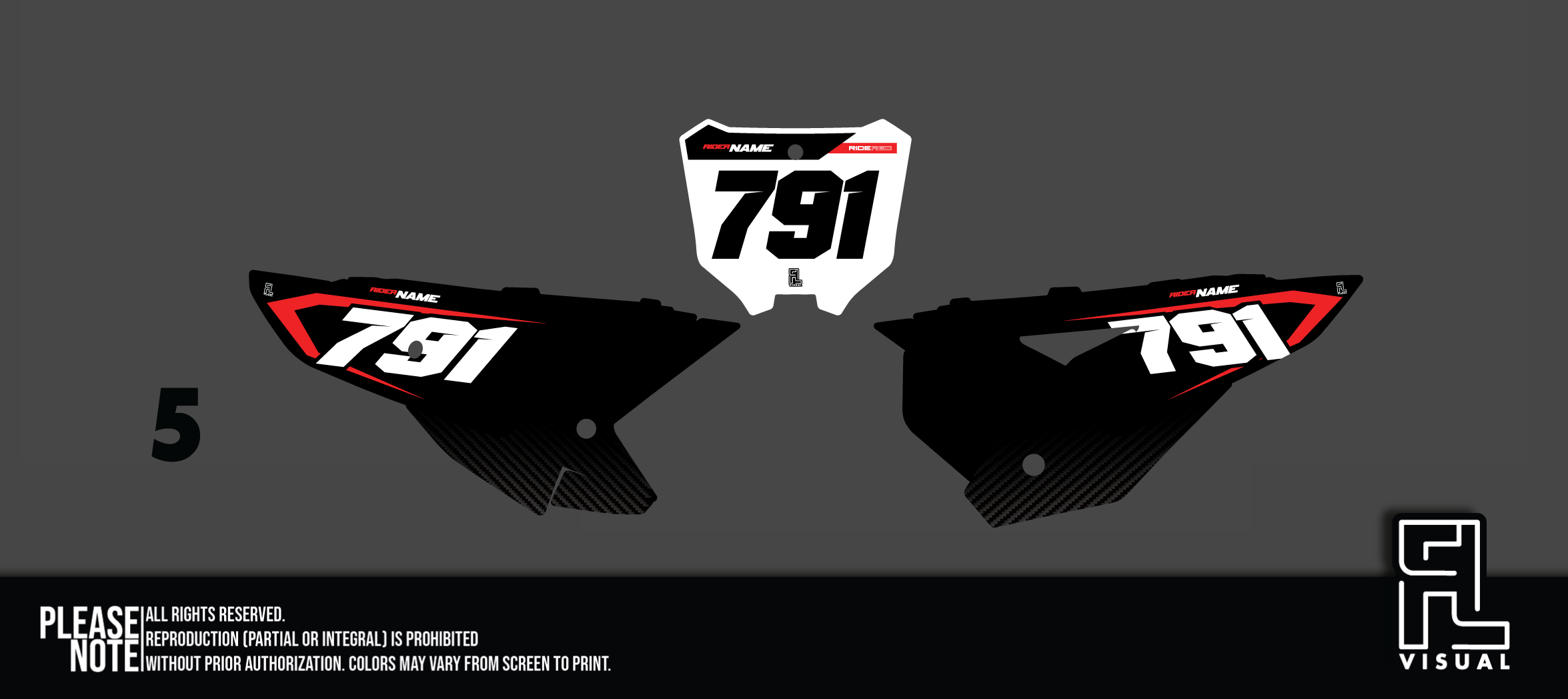 Honda - Number Plates - Graphics Kit - 5