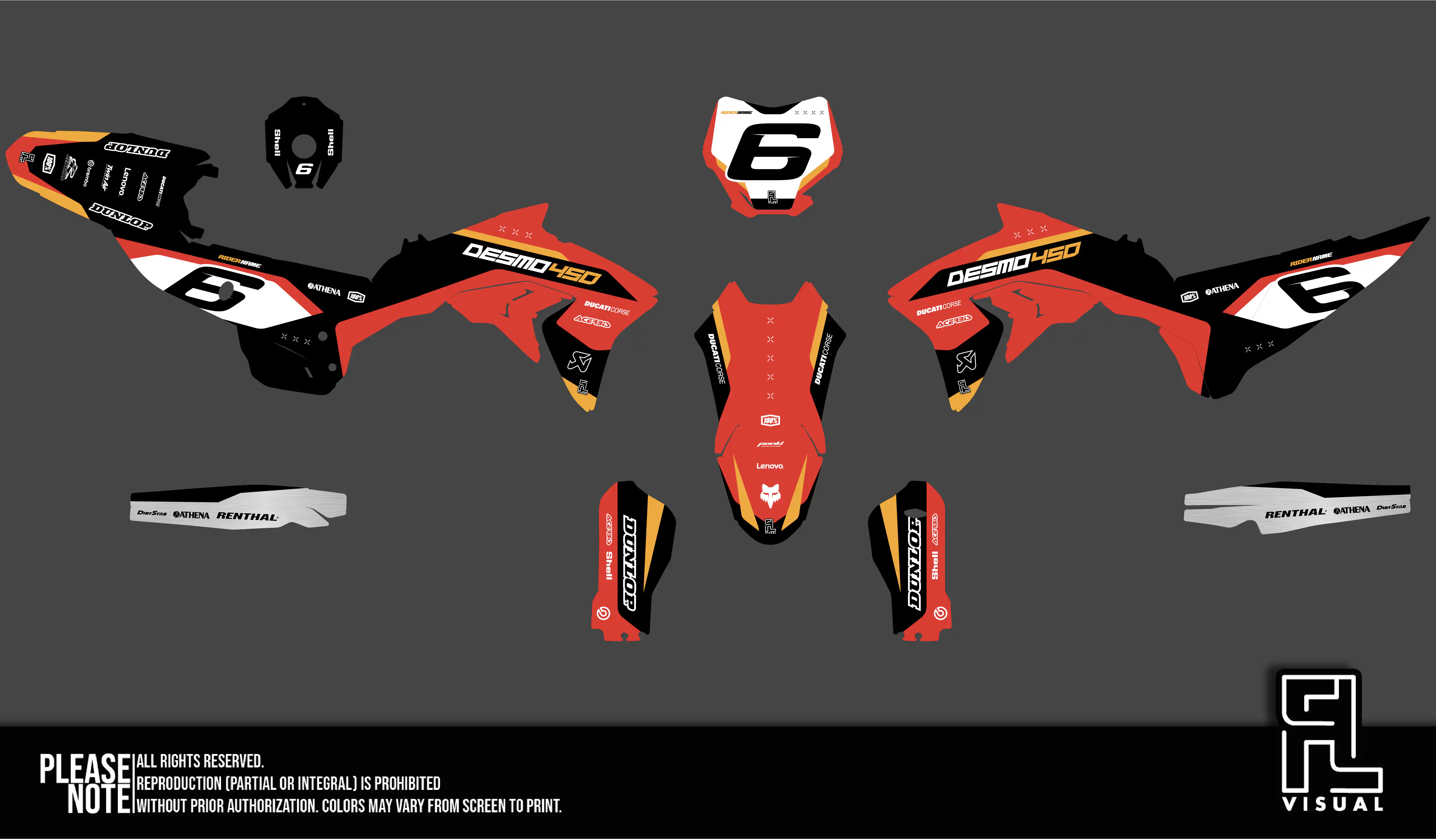 Ducati - Graphics Kit - Torque Orange
