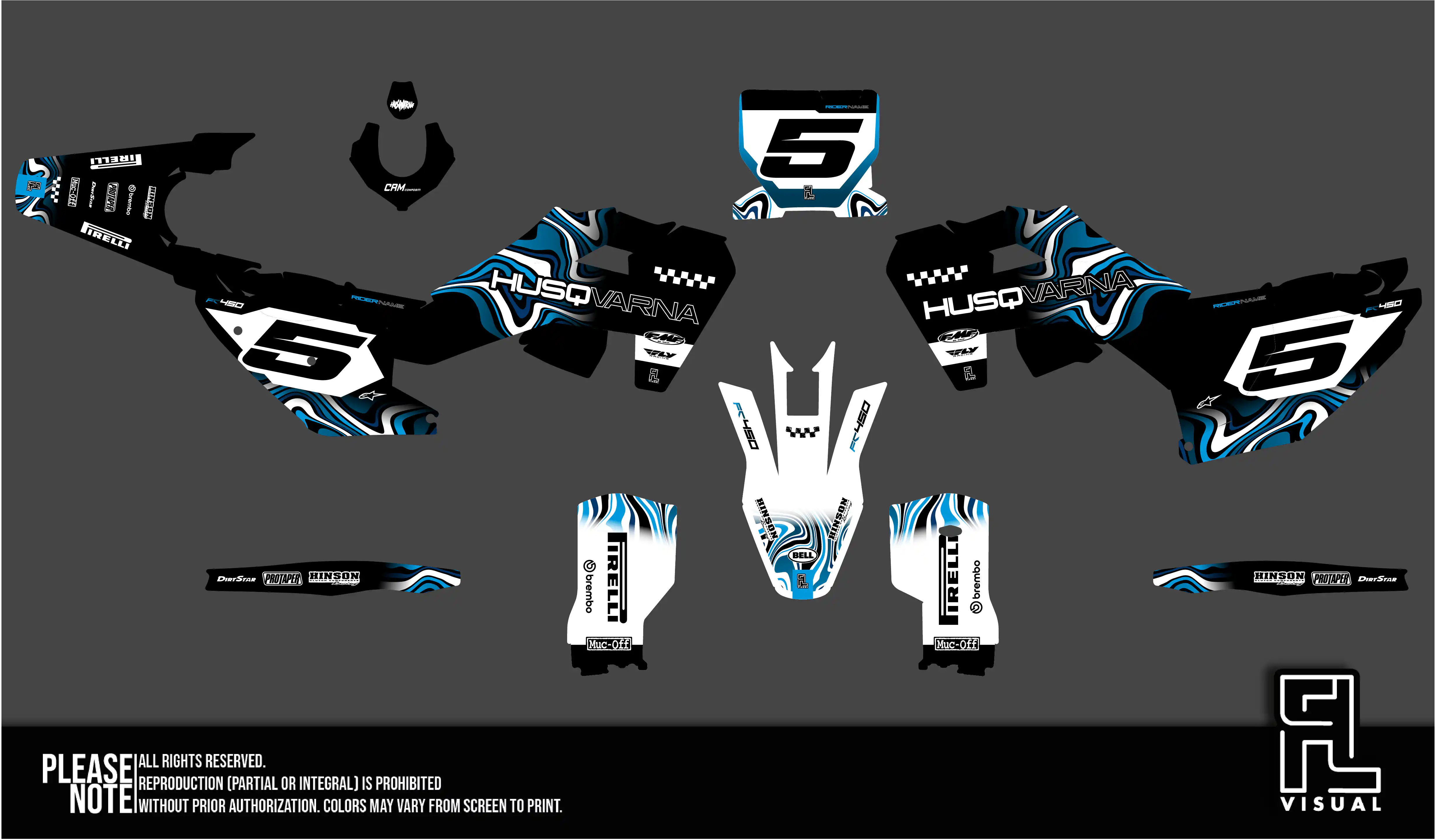 Husqvarna - Graphics Kit - Driftin Blue