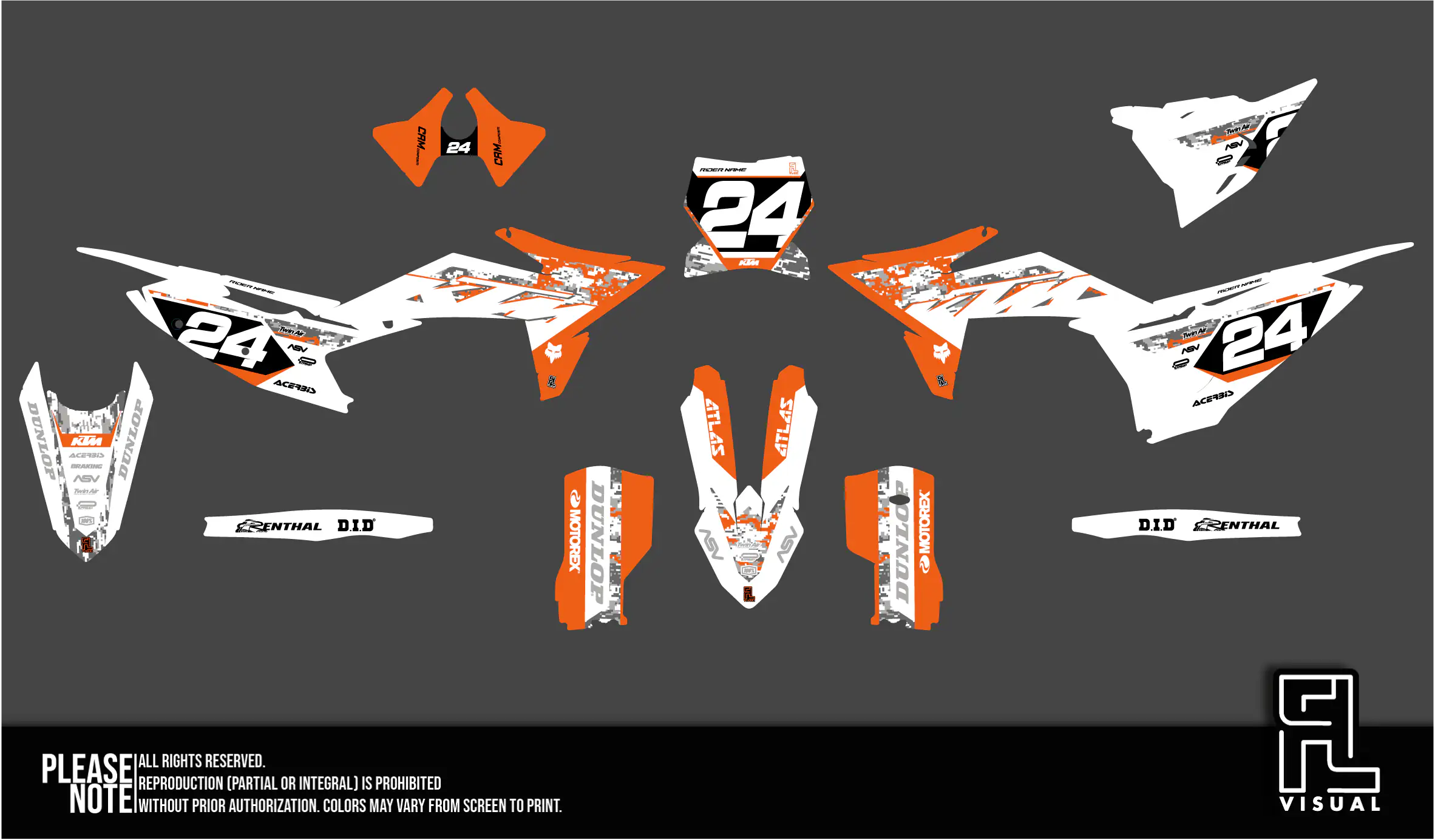 KTM - Graphics Kit - Camo White