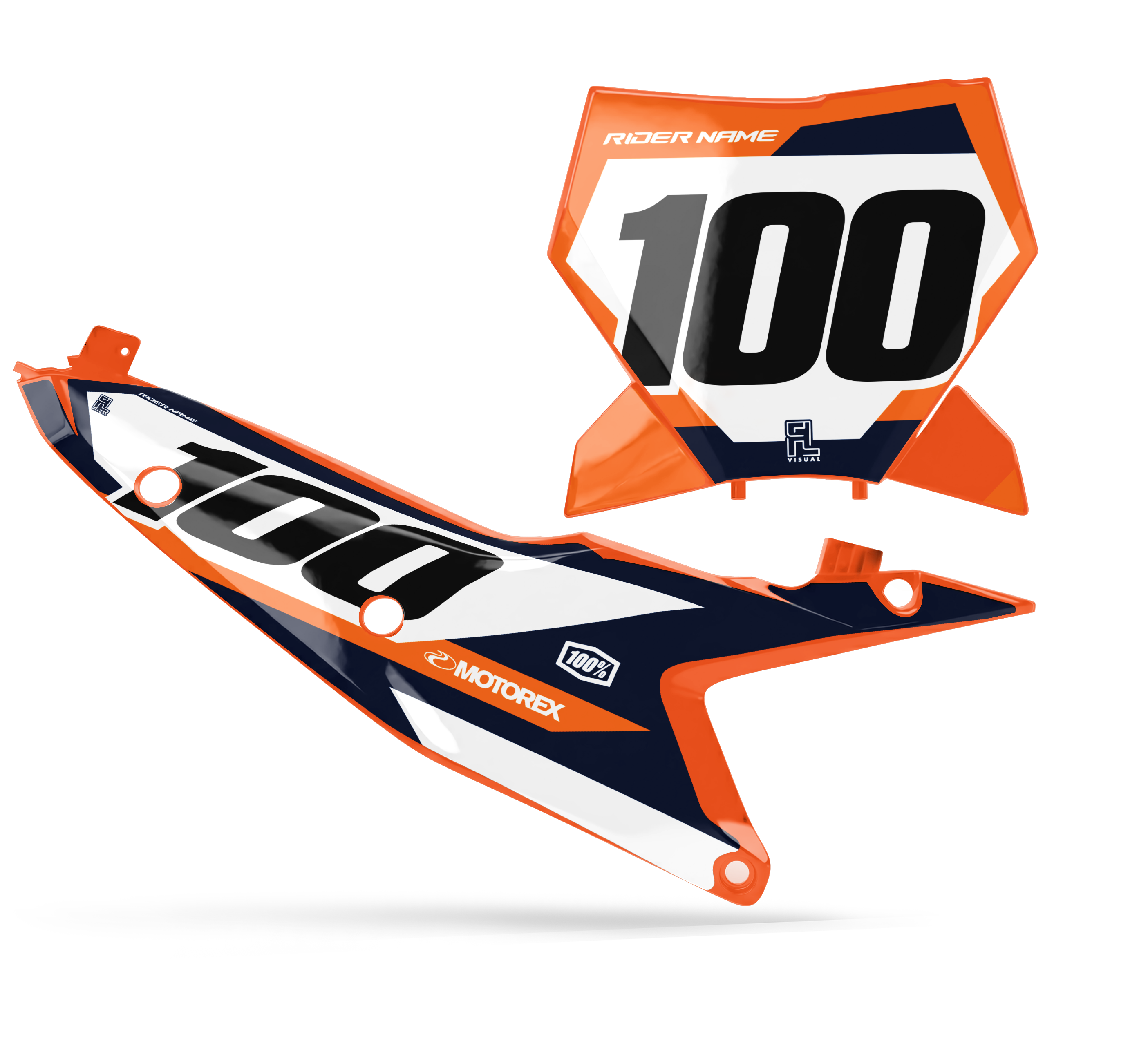 KTM - Number Plates - Graphics Kit - 2 Blue