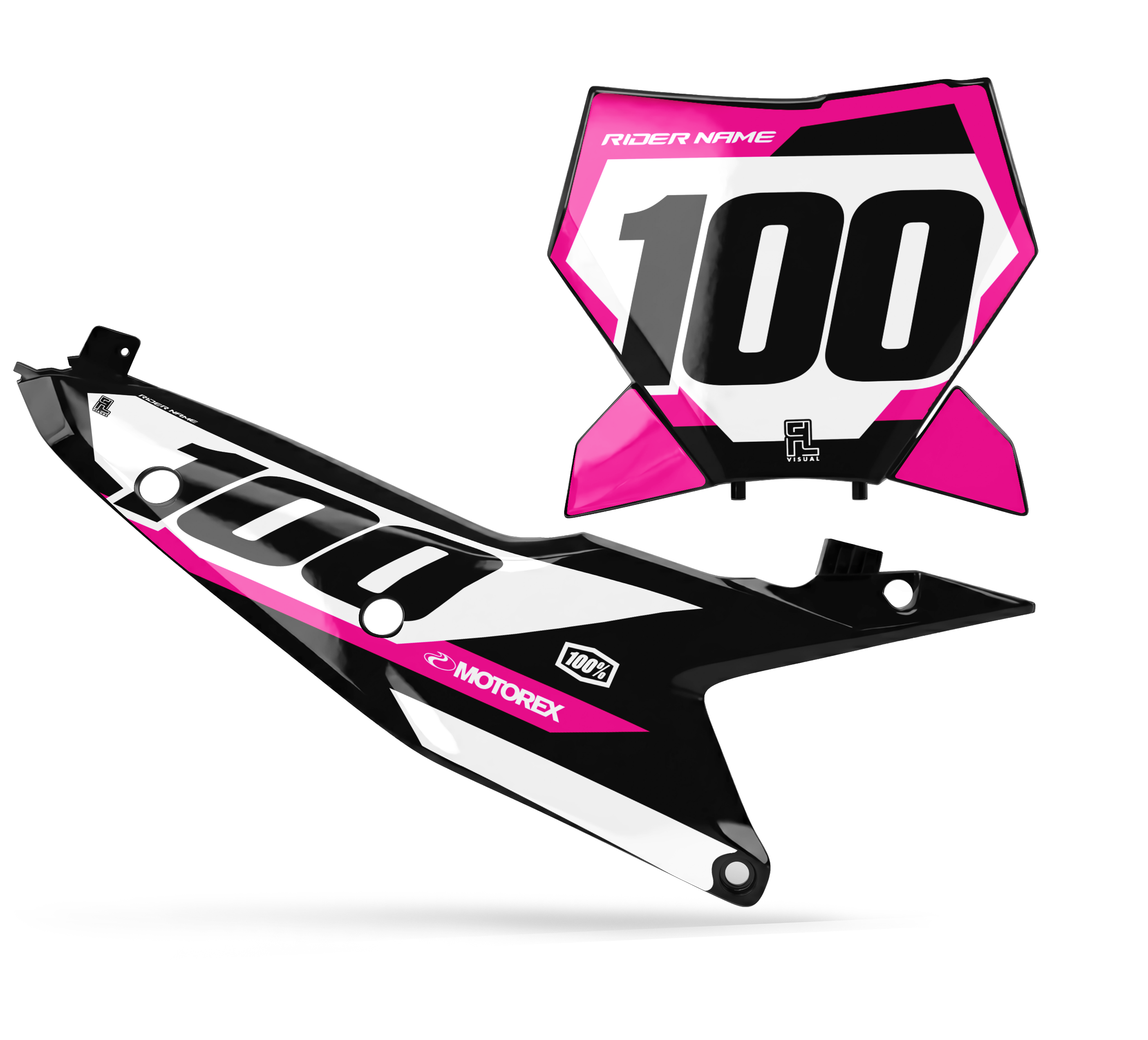 KTM - Number Plates - Graphics Kit - 2 Pink