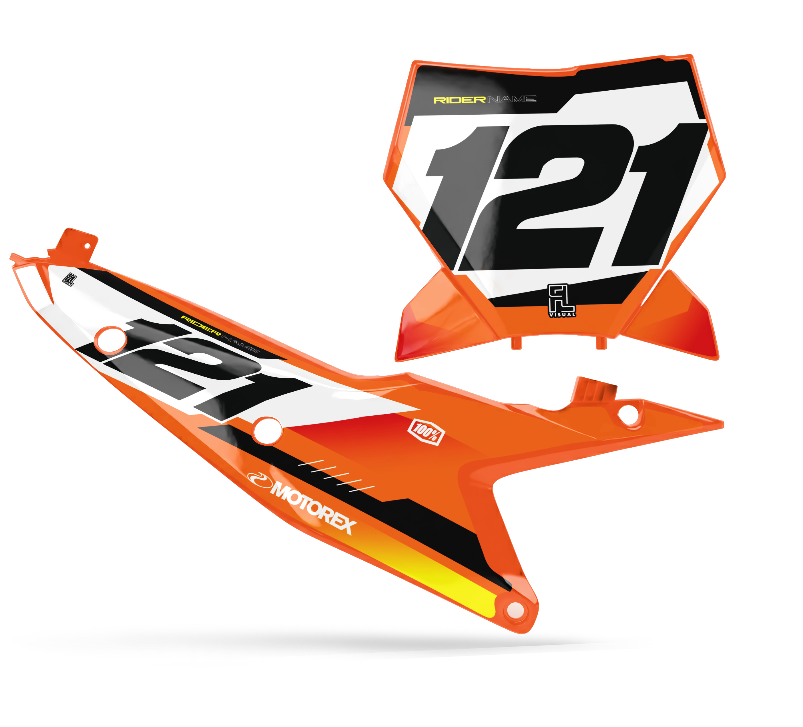 KTM - Number Plates - Graphics Kit - 5