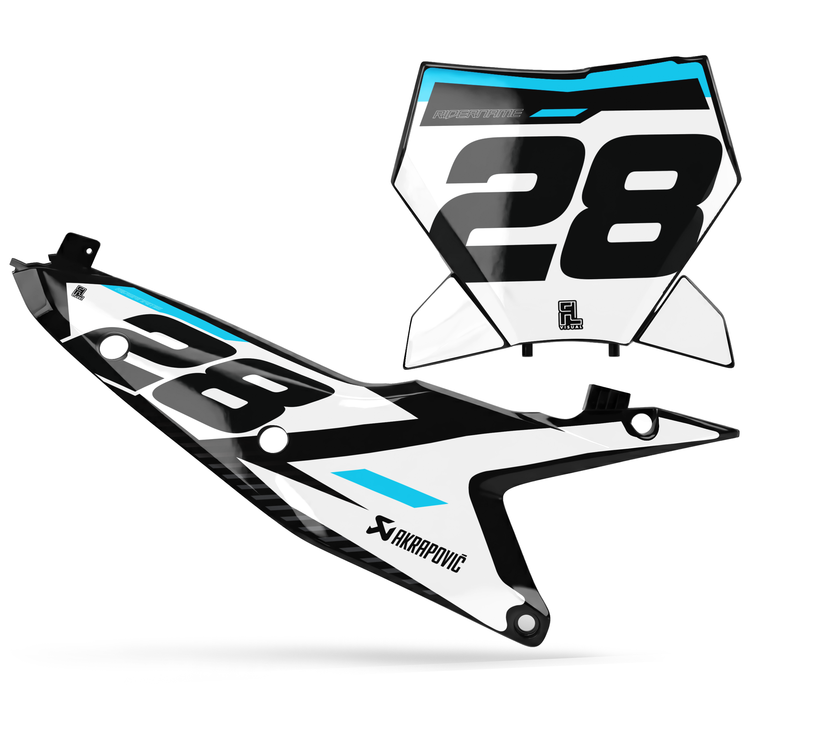 KTM - Number Plates - Graphics Kit - 6 Blue