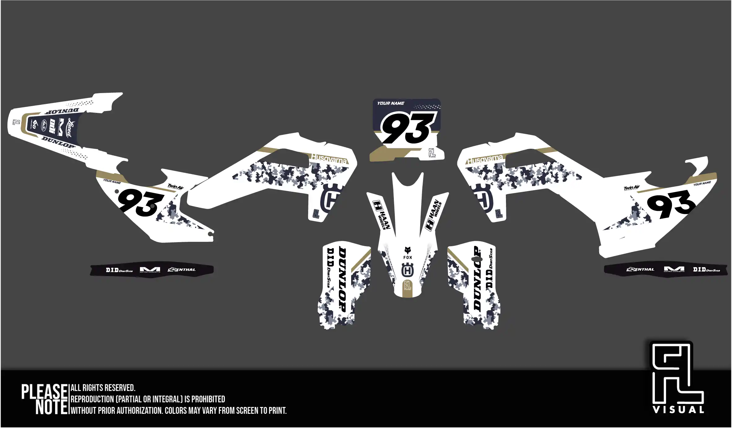 Husqvarna - Graphics Kit -  Camo White