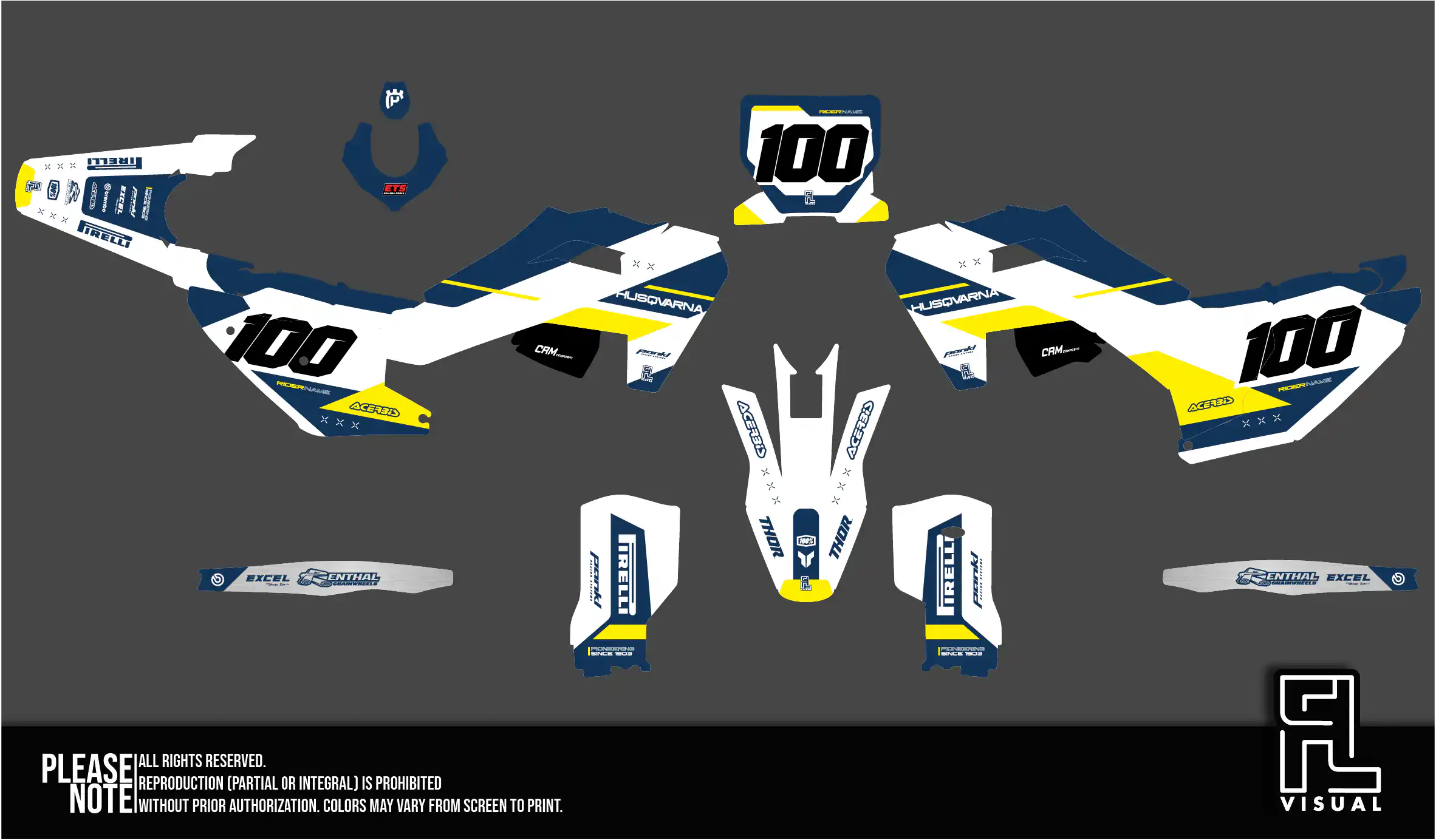 Husqvarna - Graphics Kit -  Strive Blue
