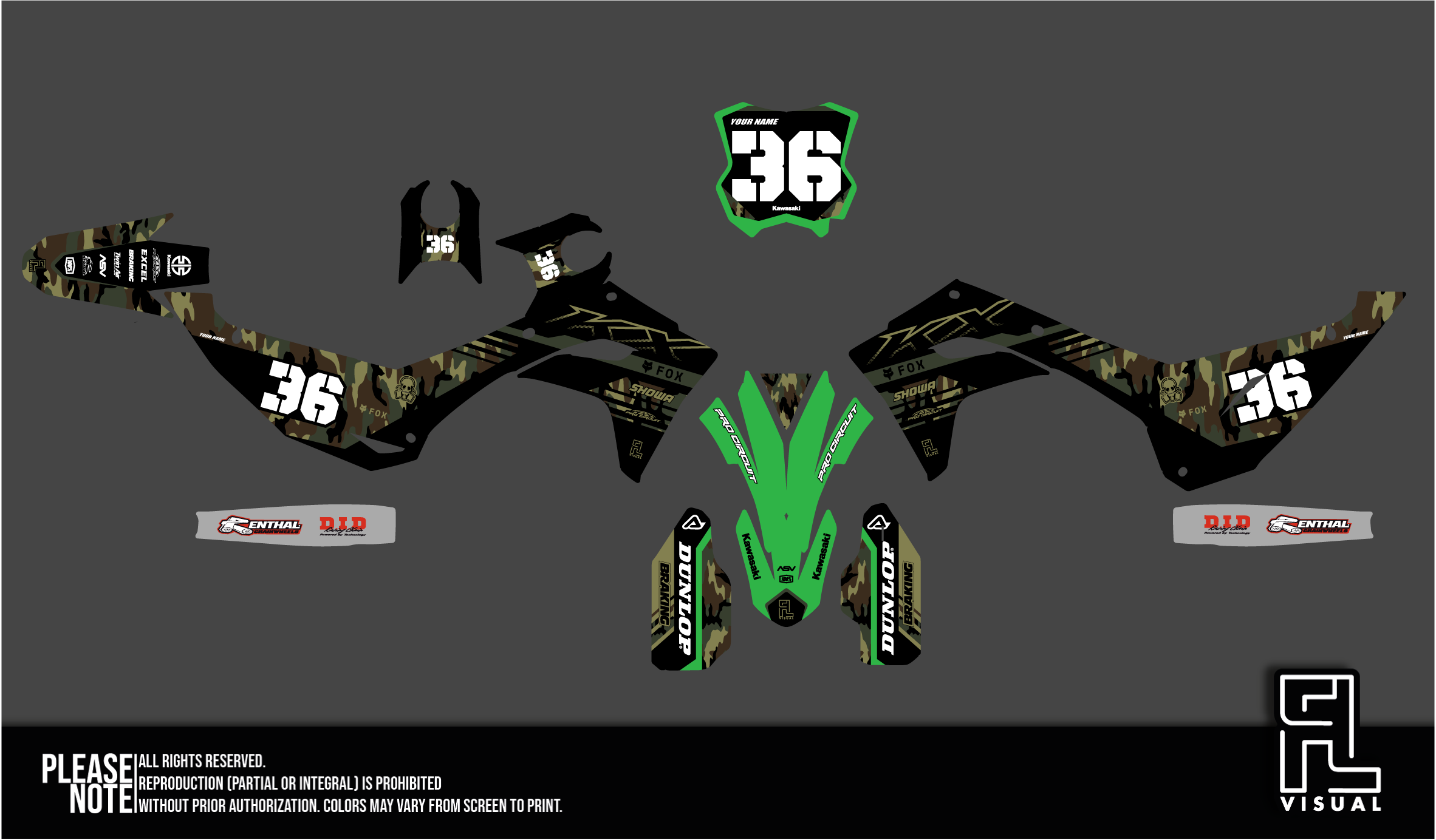 Kawasaki - Graphics Kit - Camo