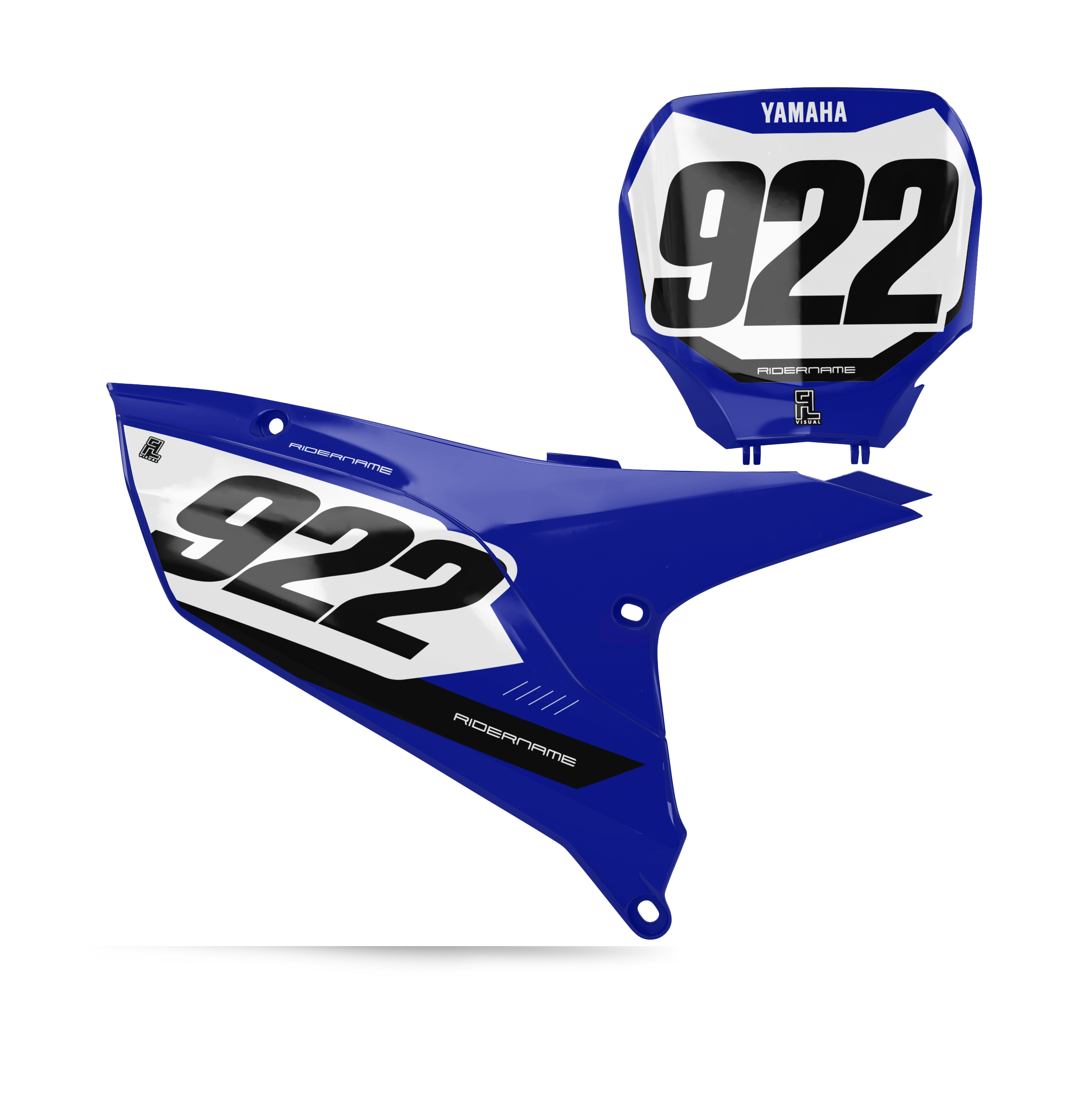 Yamaha - Number Plates - Graphics Kit - 3 - Blue