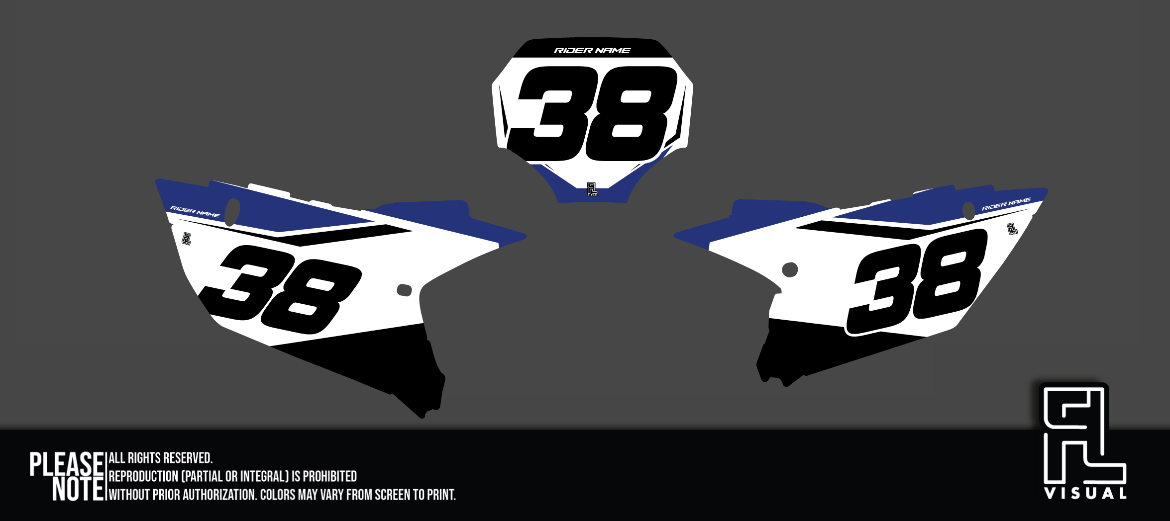 Yamaha - Number Plates - Graphics Kit - 6