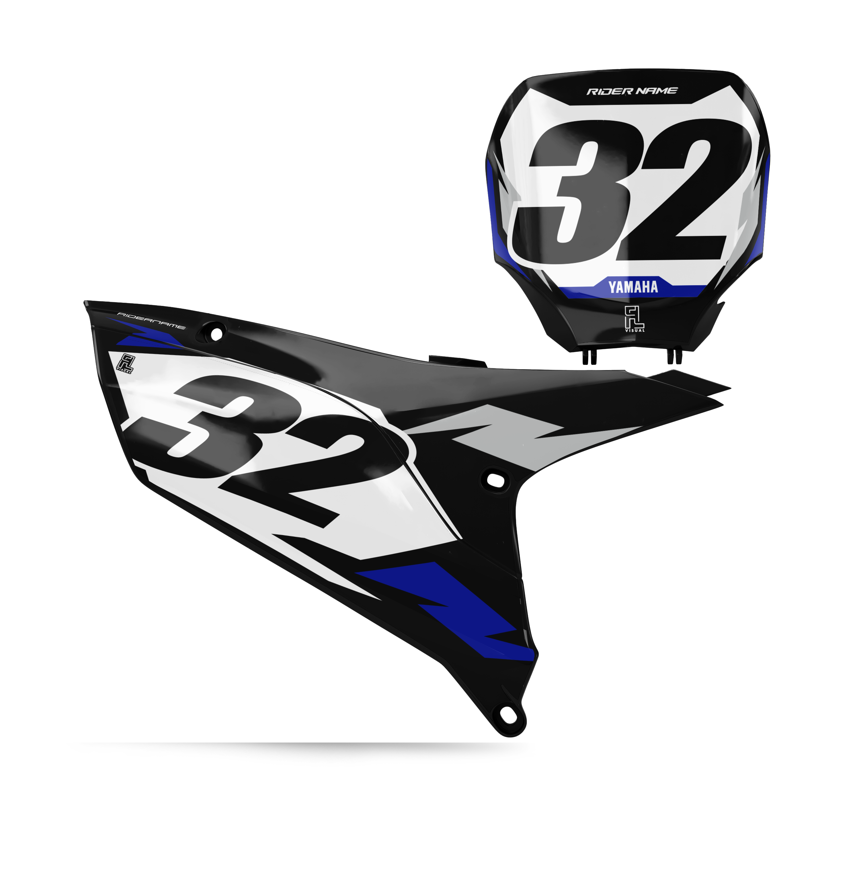 Yamaha - Number Plates - Graphics Kit - 8
