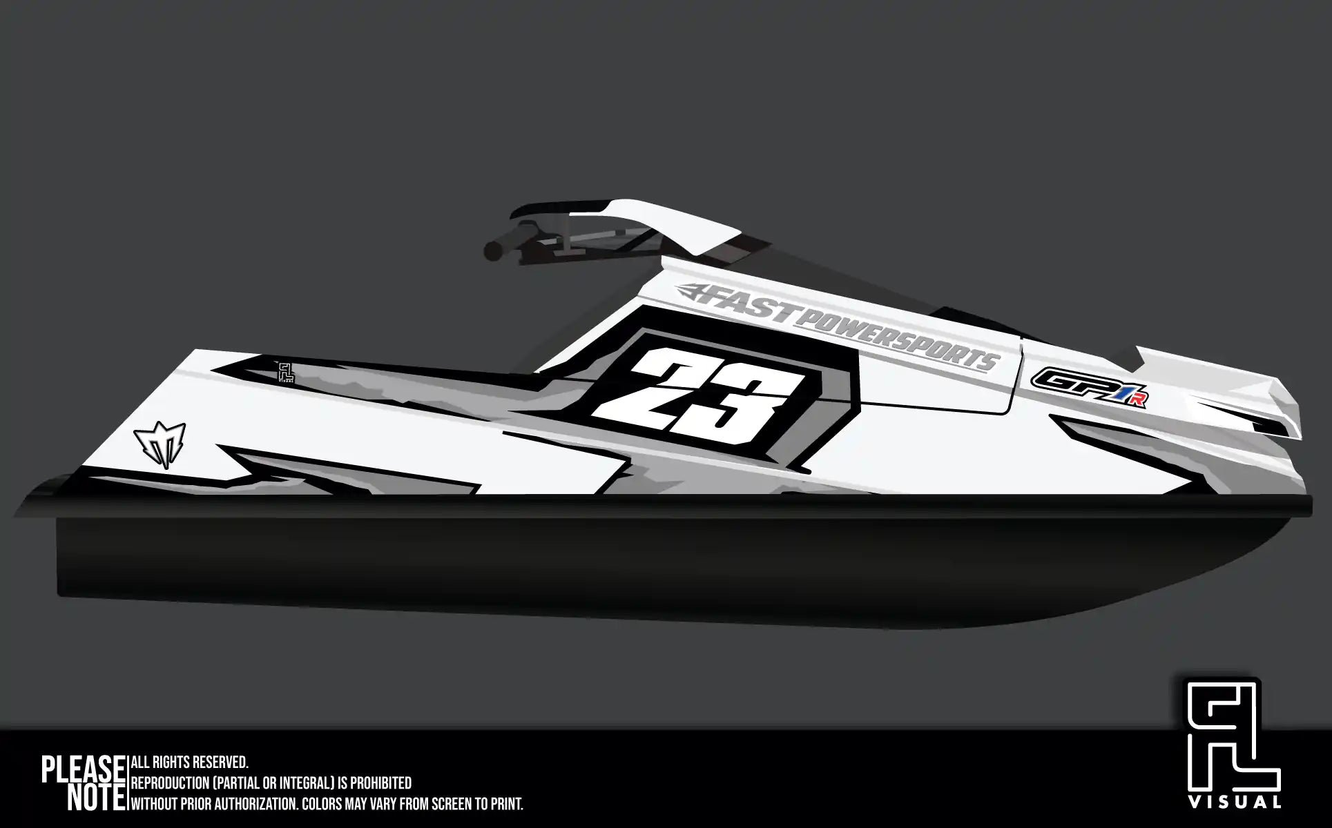 Fastpowersports GP1R - Retro1 - Grey- Graphics Kit