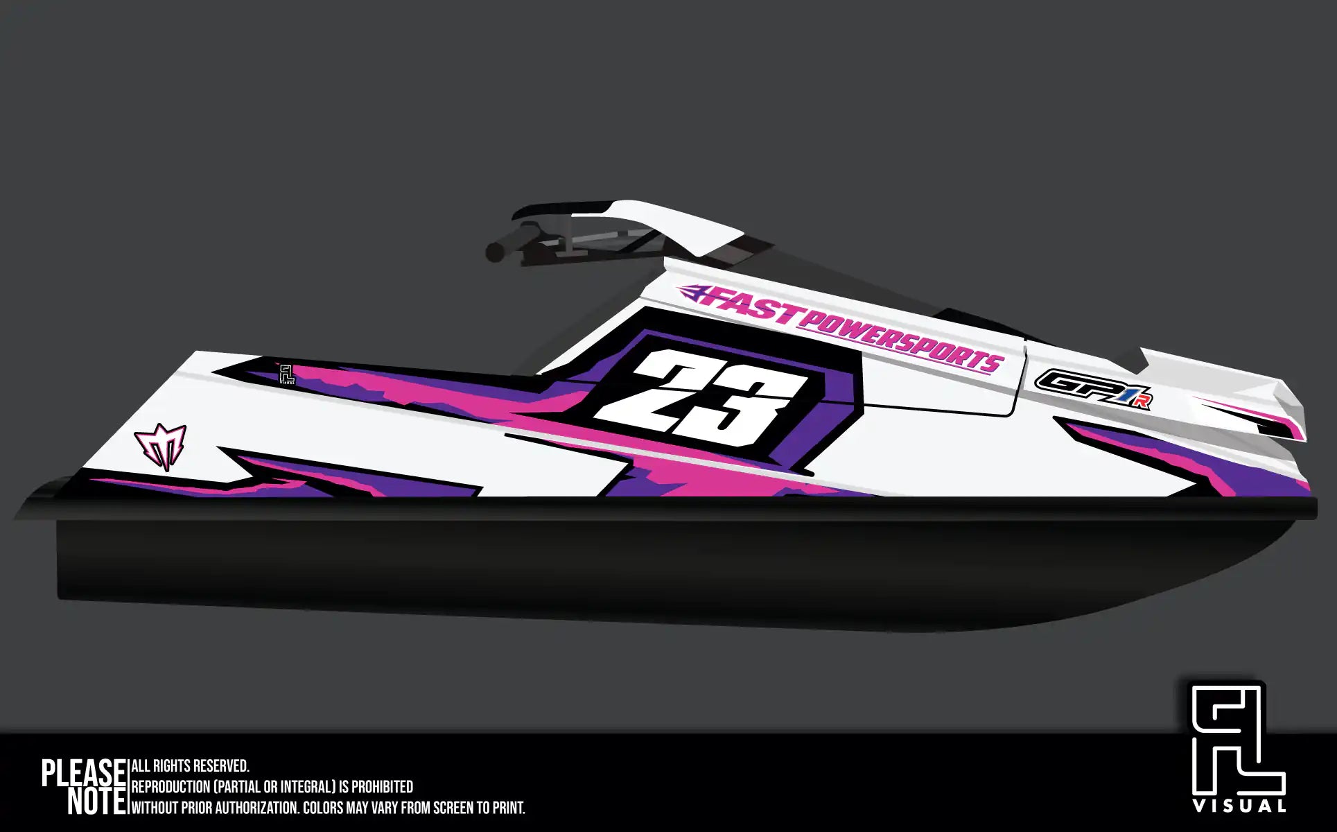 Fastpowersports GP1R - Retro1 - Purple/Pink- Graphics Kit