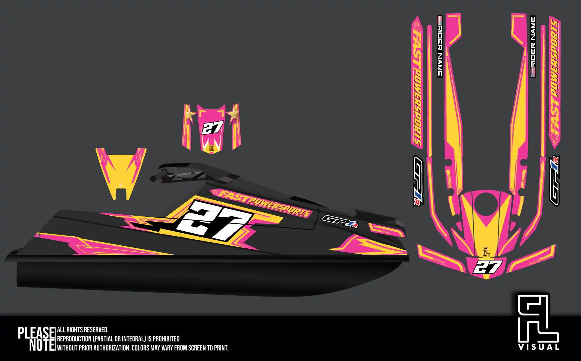 Fastpowersports GP1R - Stormer - Pink- Graphics Kit