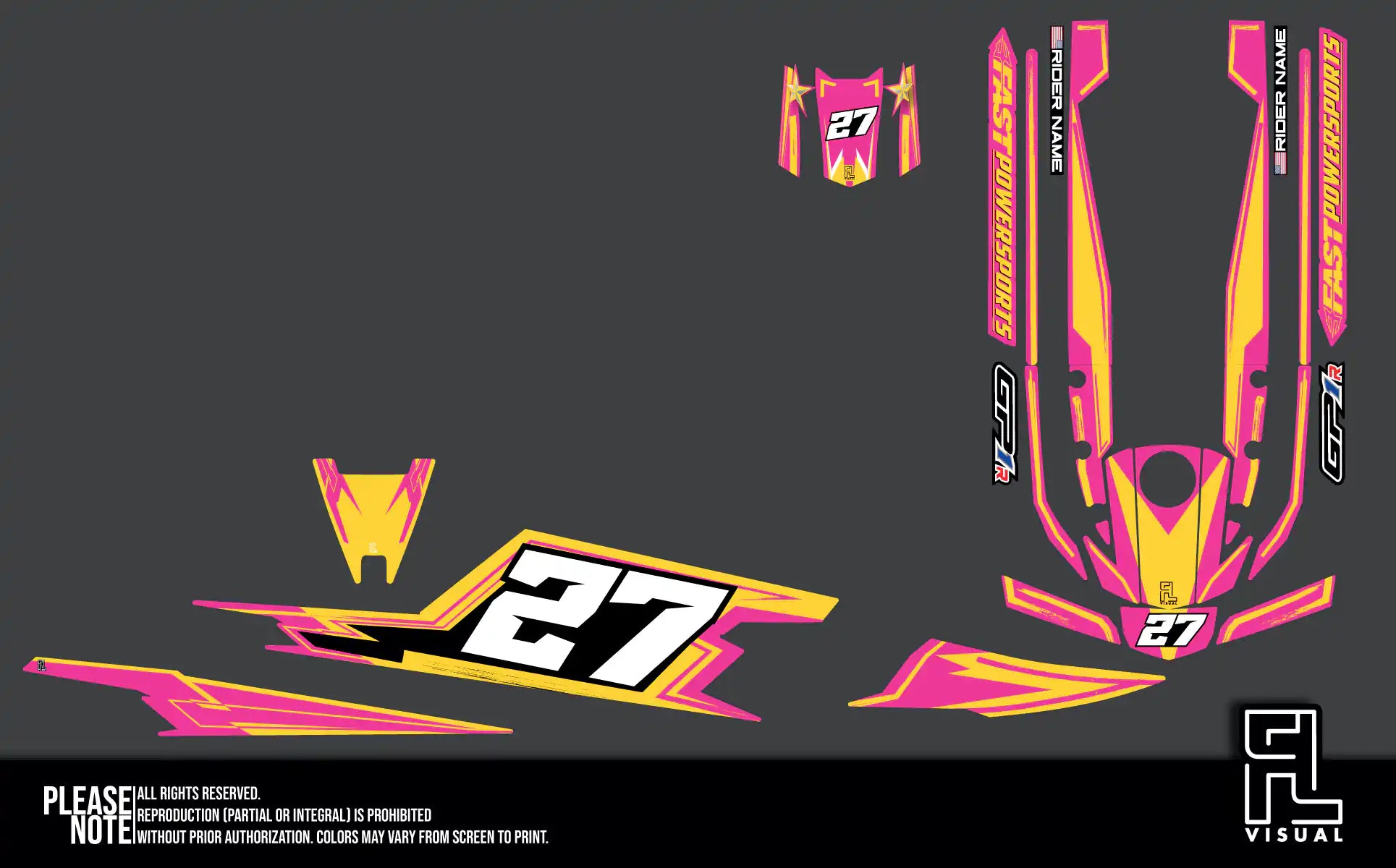 Fastpowersports GP1R - Stormer - Pink- Graphics Kit