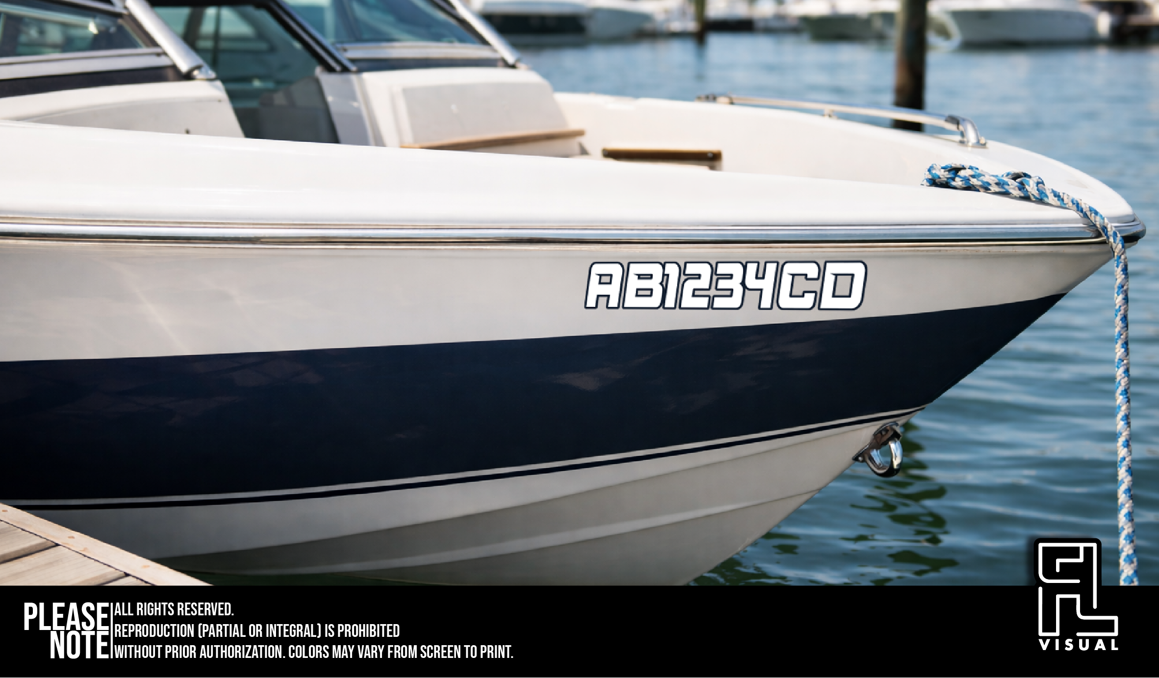 Boat Registration Stickers (pack of 2)