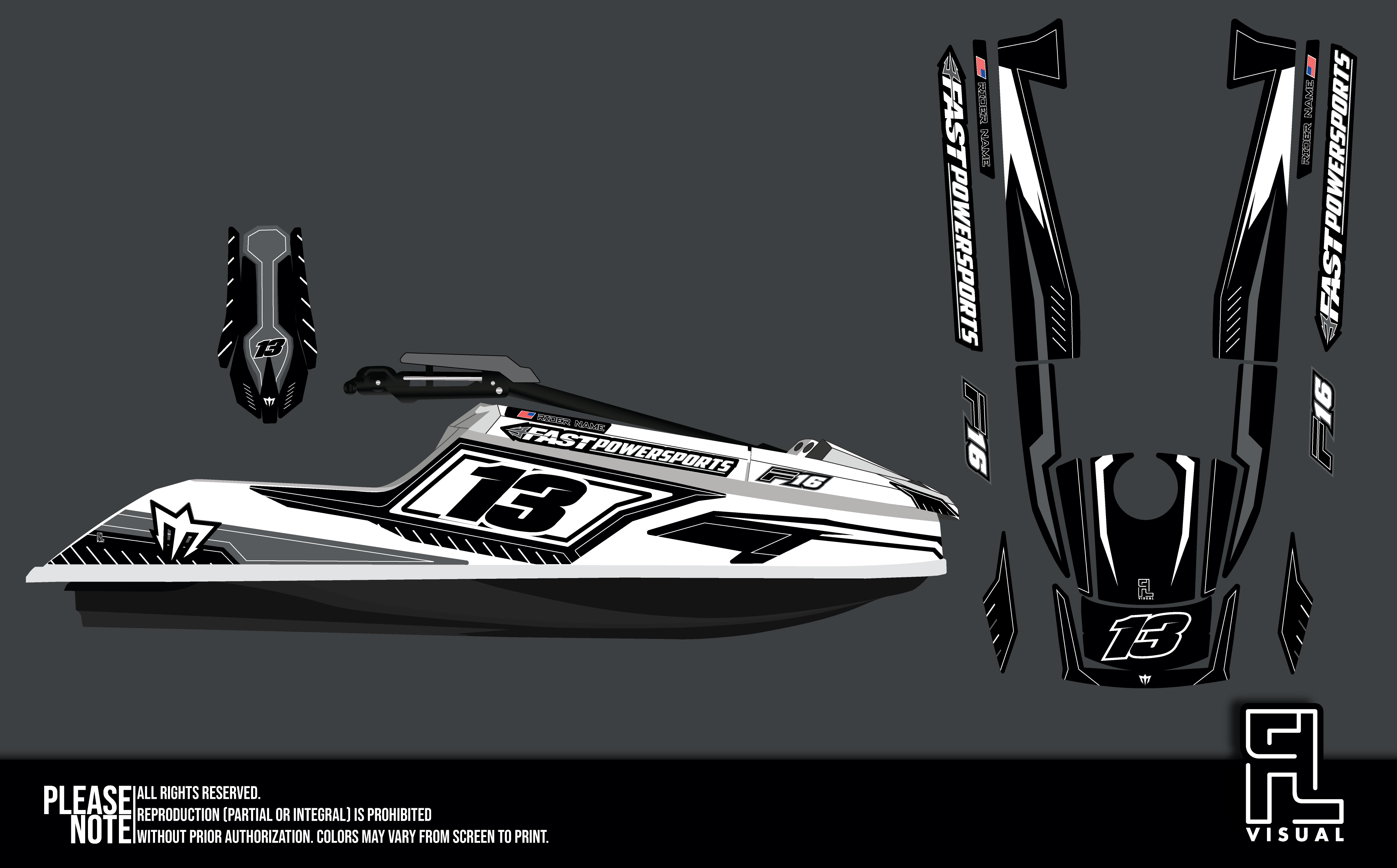 Fastpowersports F16 - Splitstream Black&White