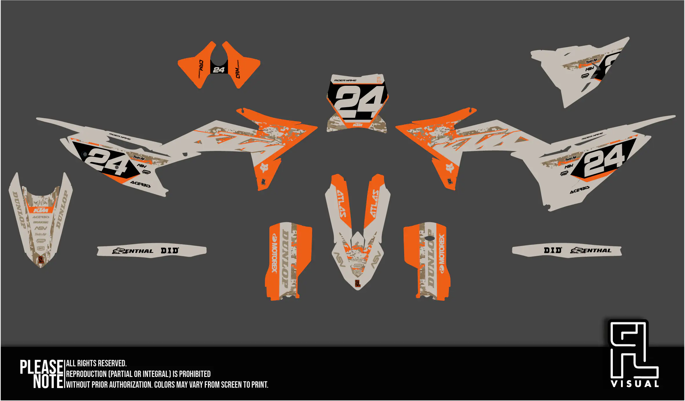 KTM - Graphics Kit -  Camo Grey