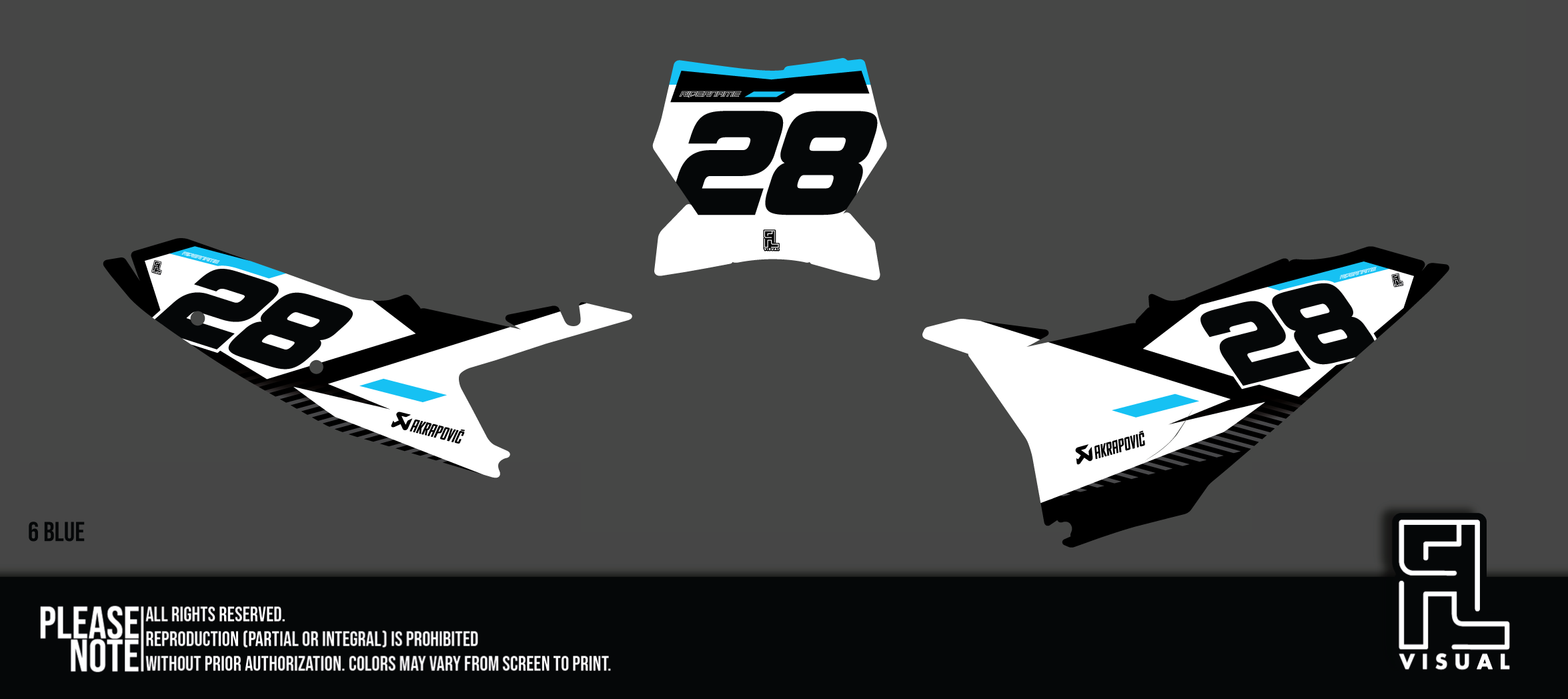 KTM - Number Plates - Graphics Kit - 6 Blue