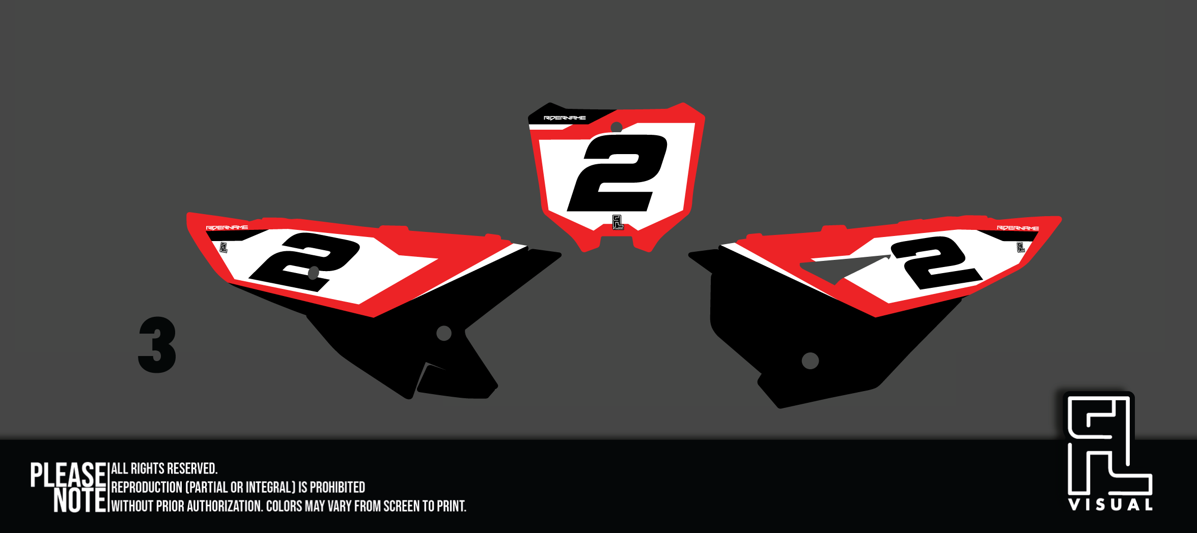 Honda - Number Plates - Graphics Kit - 3