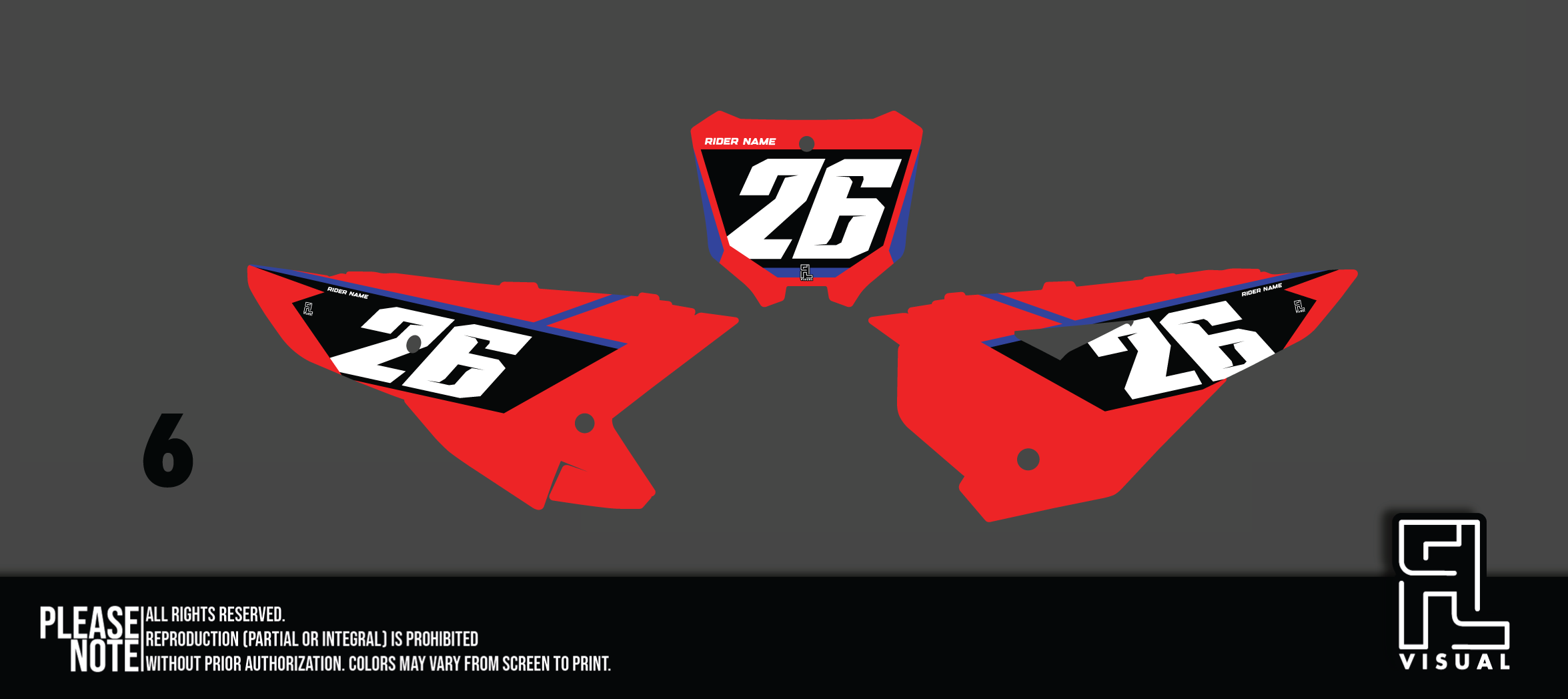 Honda - Number Plates - Graphics Kit - 6