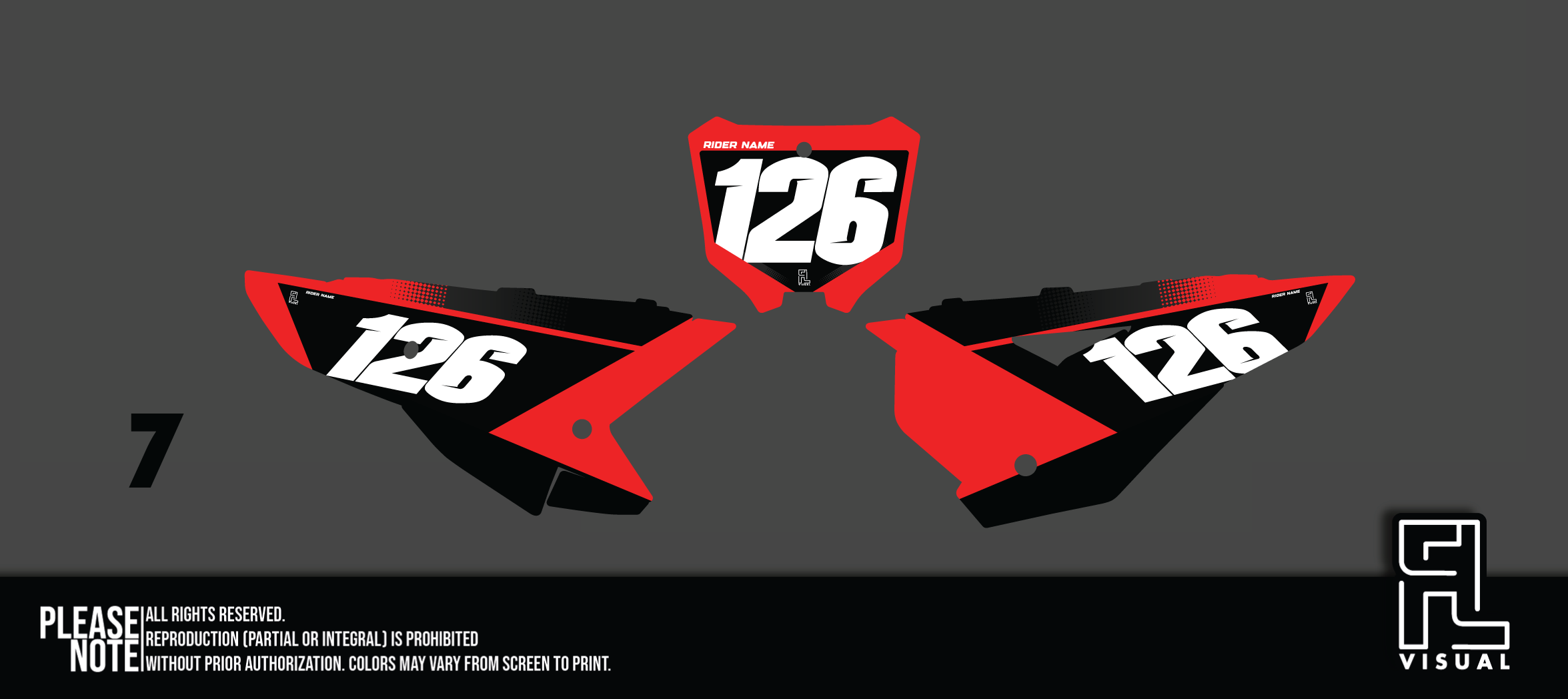 Honda - Number Plates - Graphics Kit - 7