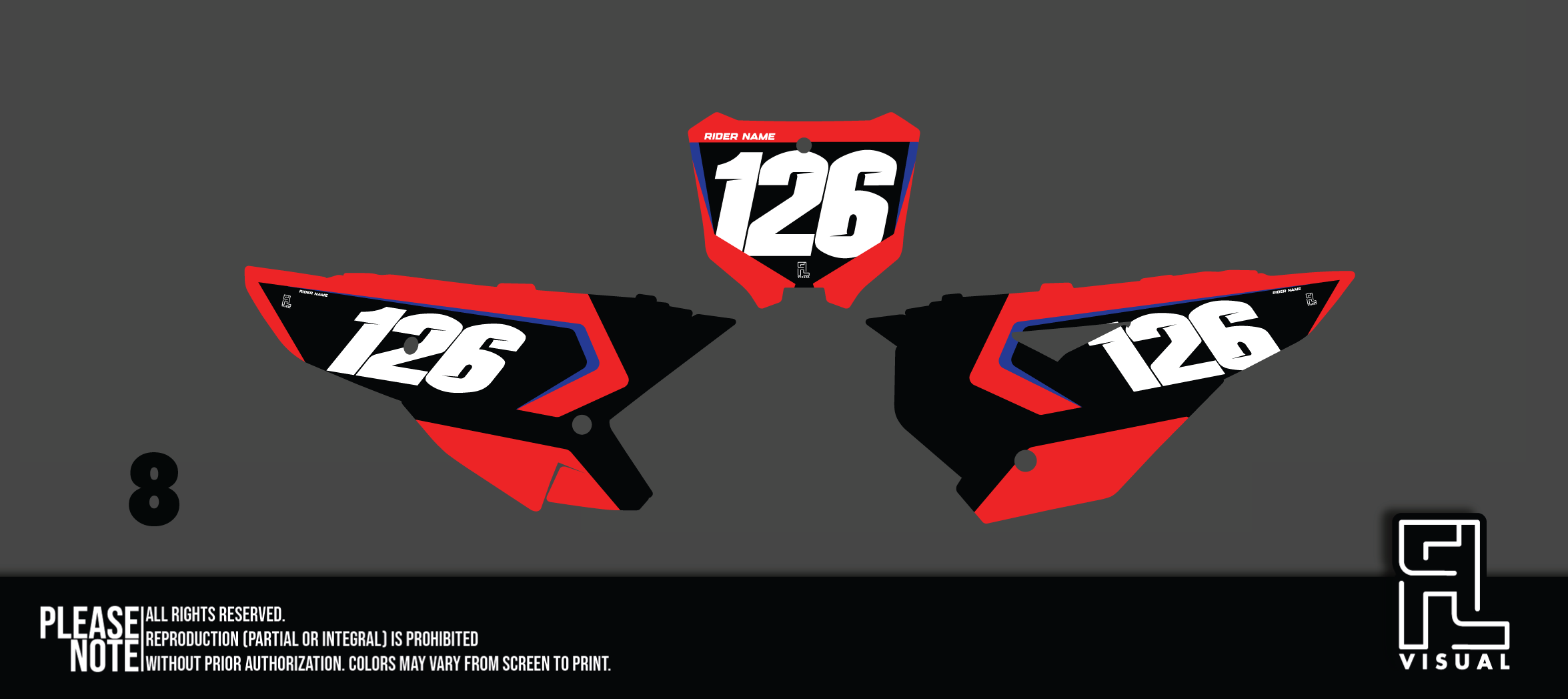 Honda - Number Plates - Graphics Kit - 8