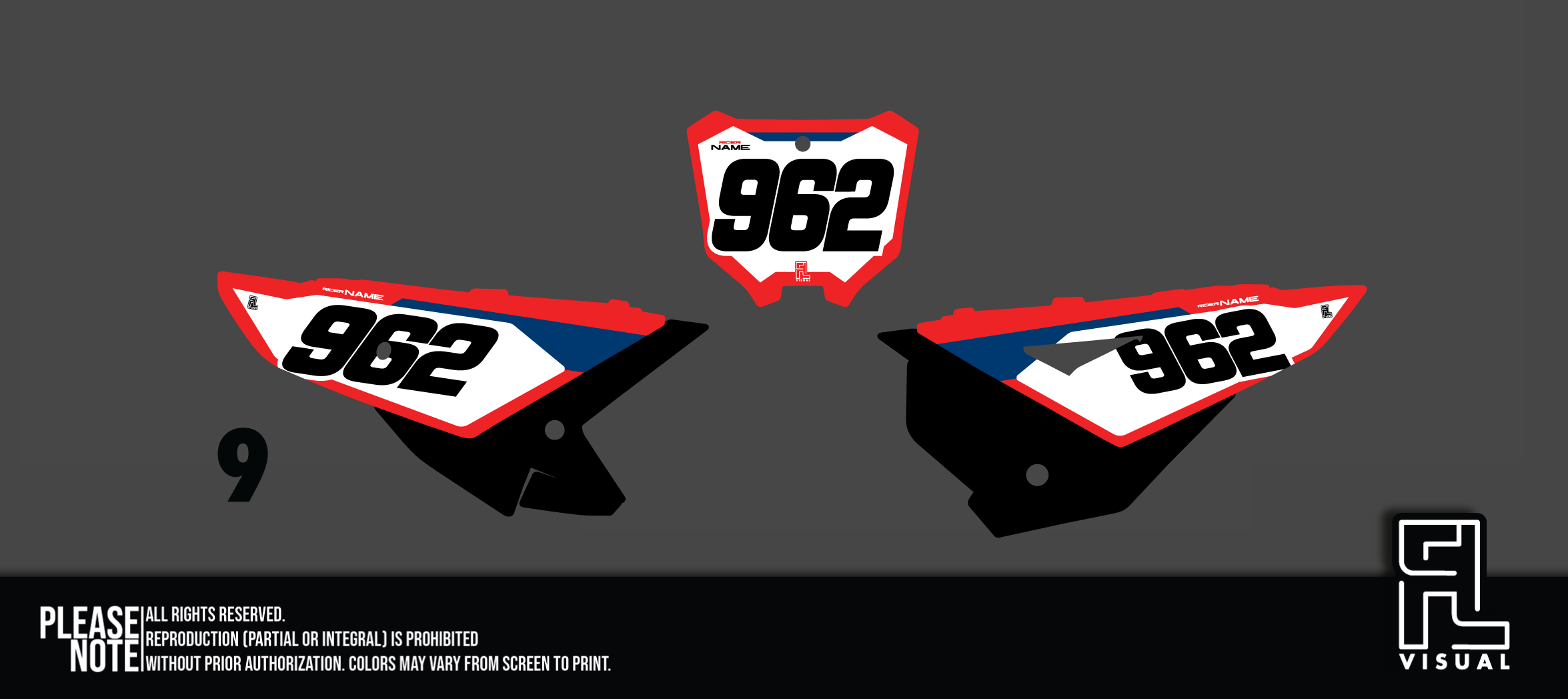 Honda - Number Plates - Graphics Kit - 9
