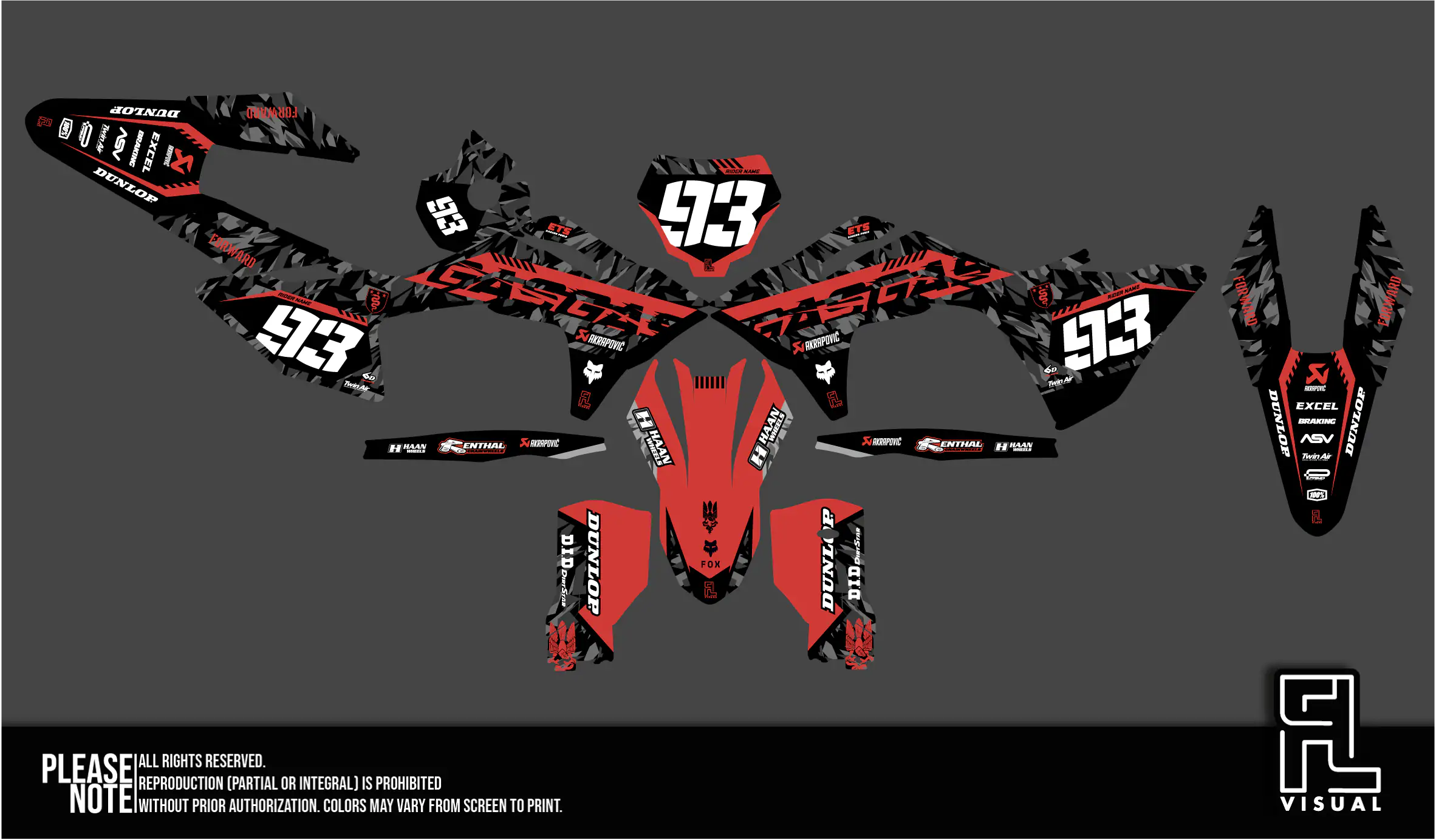 GasGas - Graphics Kit - Camo Red