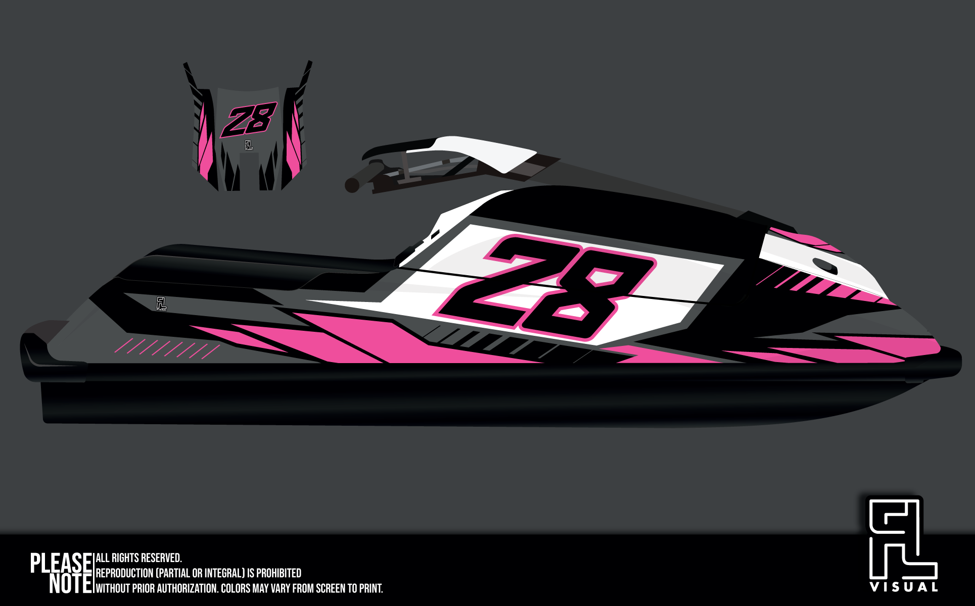 Yamaha Superjet 2Stroke - Obscura - Pink - Graphics Kit