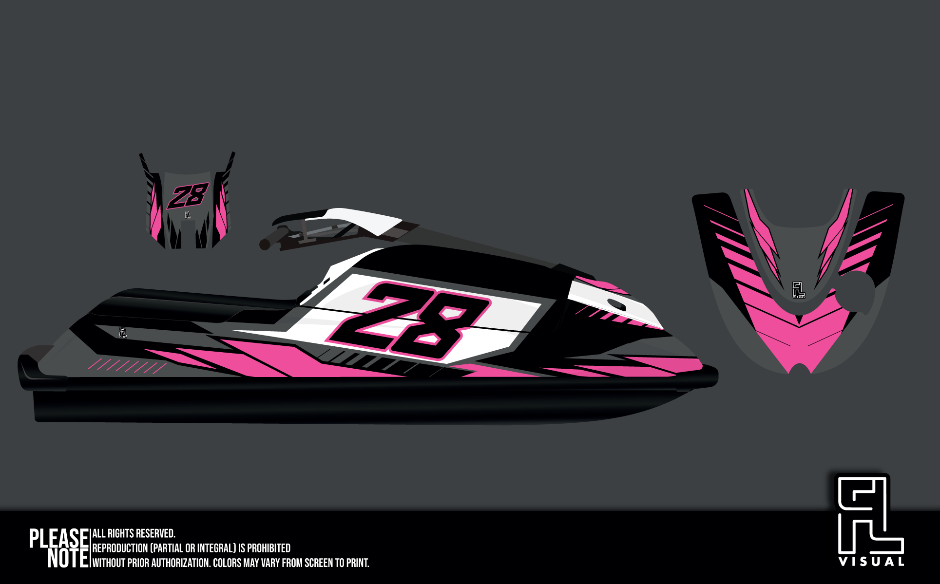 Yamaha Superjet 2Stroke - Obscura - Pink - Graphics Kit