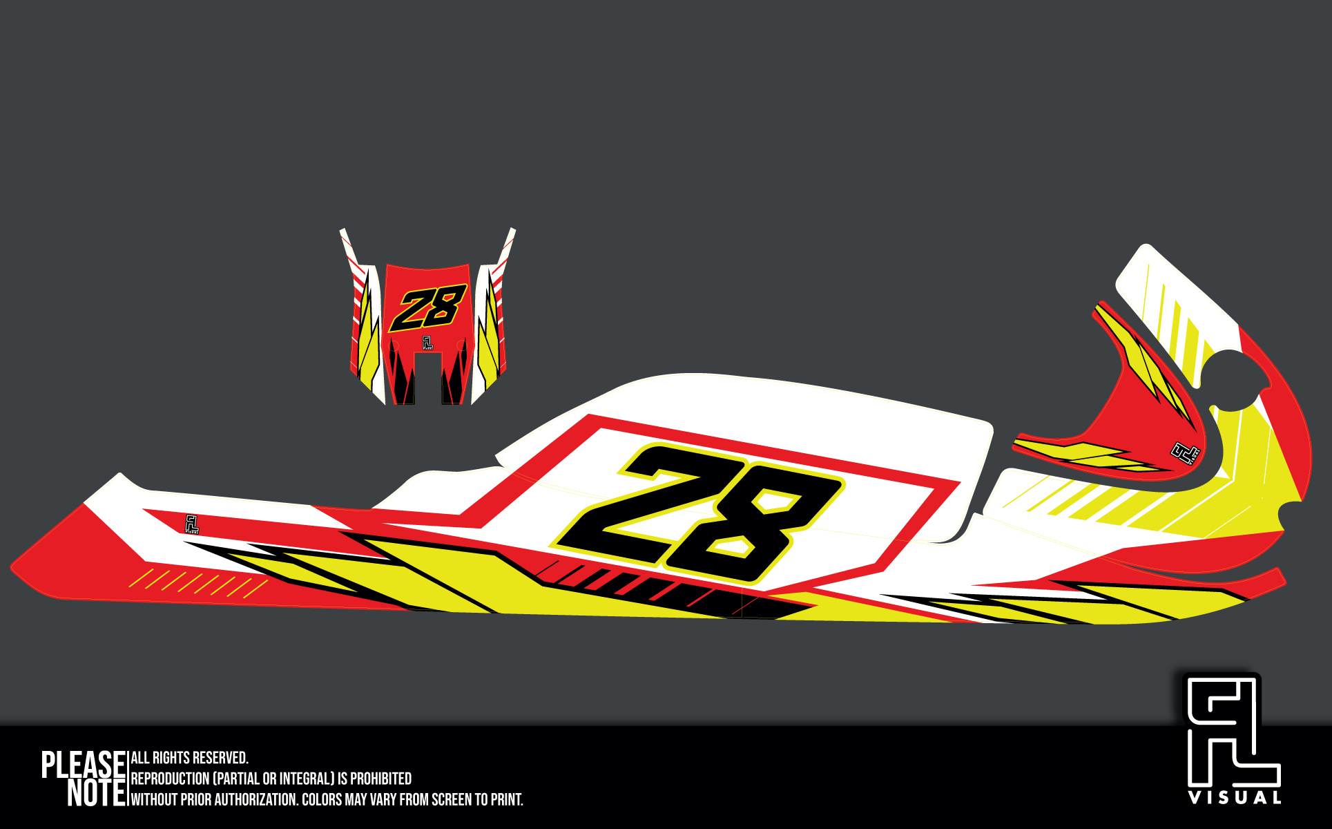 Yamaha Superjet 2Stroke - Obscura - Red/Yellow - Graphics Kit