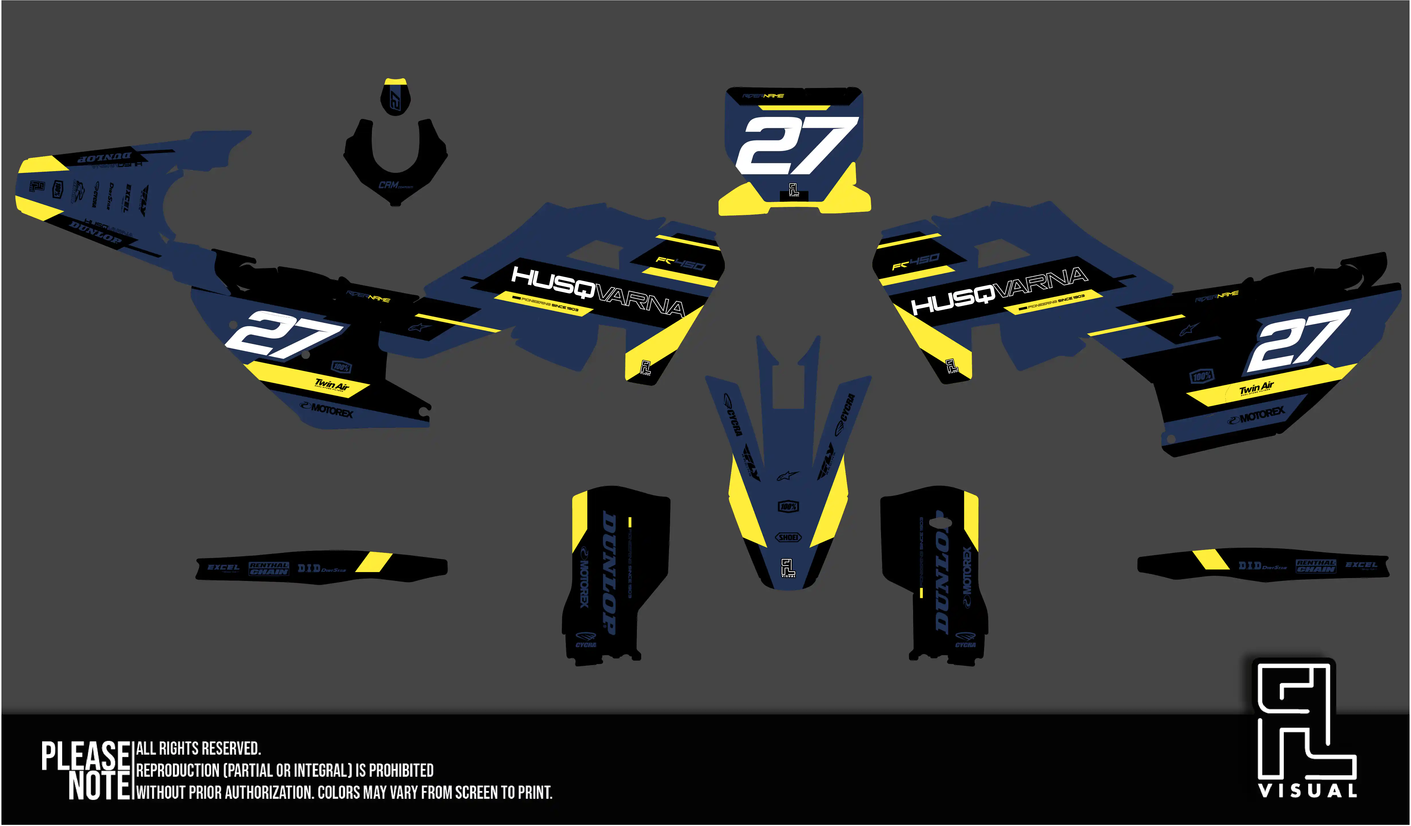 Husqvarna - Graphics Kit -  Clutch Blue