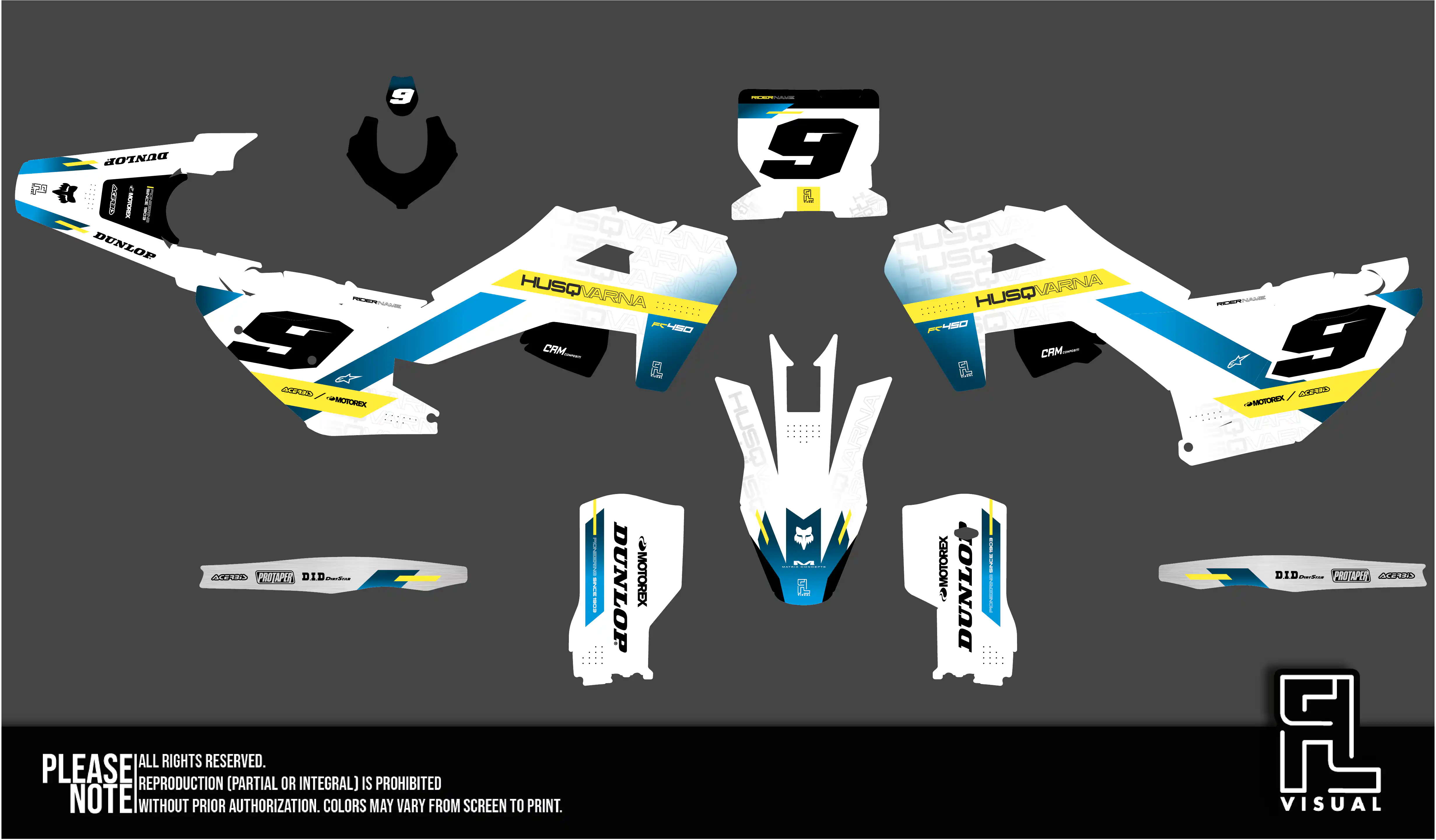 Husqvarna - Graphics Kit -  Altar Blue