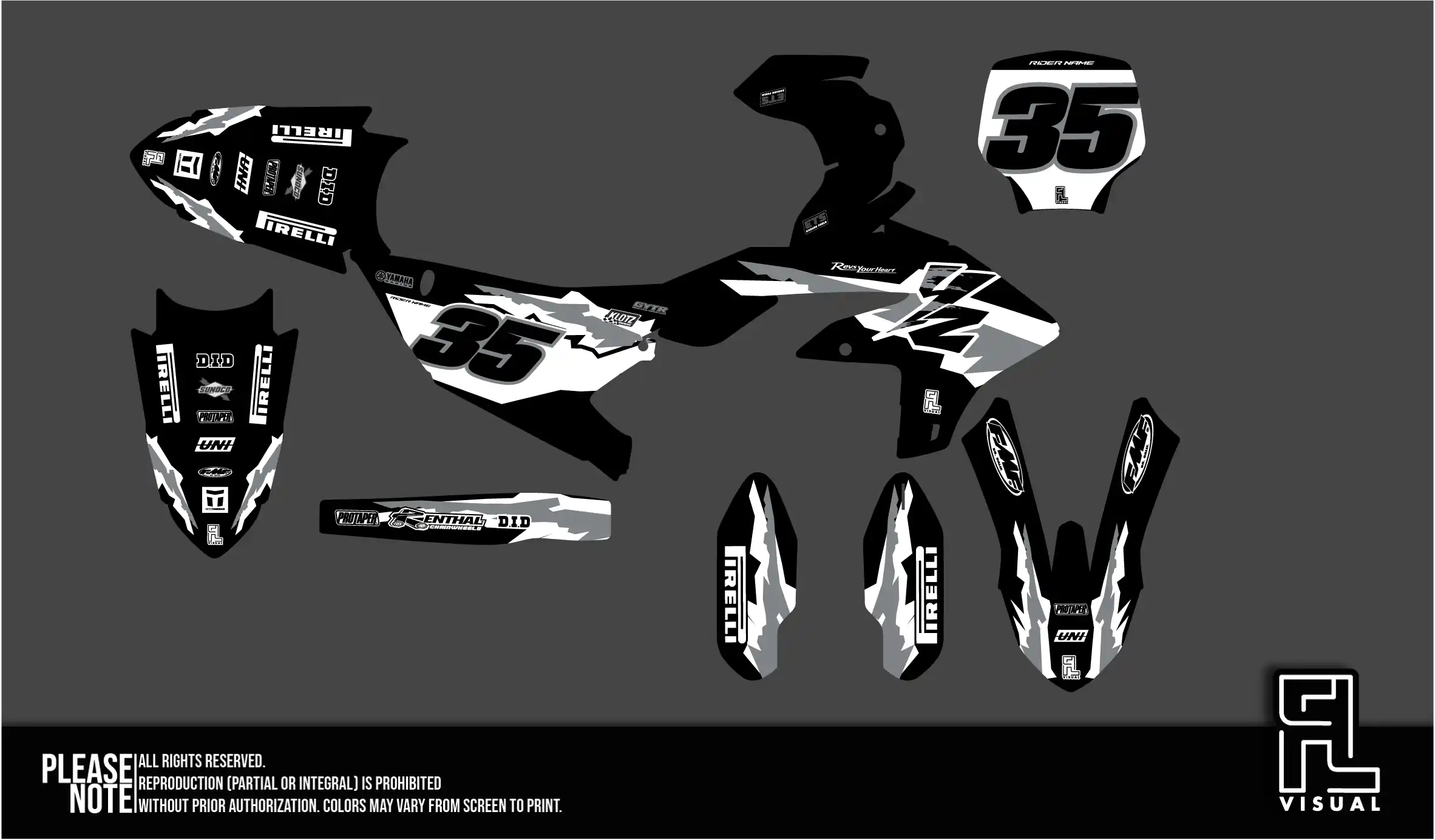 Yamaha - Graphics Kit -  Retro1 - Black